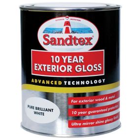 Sandtex Pure brilliant white Gloss Metal & wood paint, 750ml