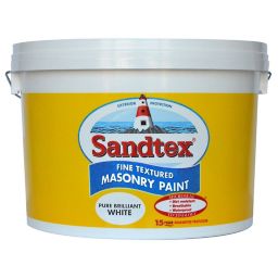 Sandtex Pure brilliant white Textured Masonry paint, 10L