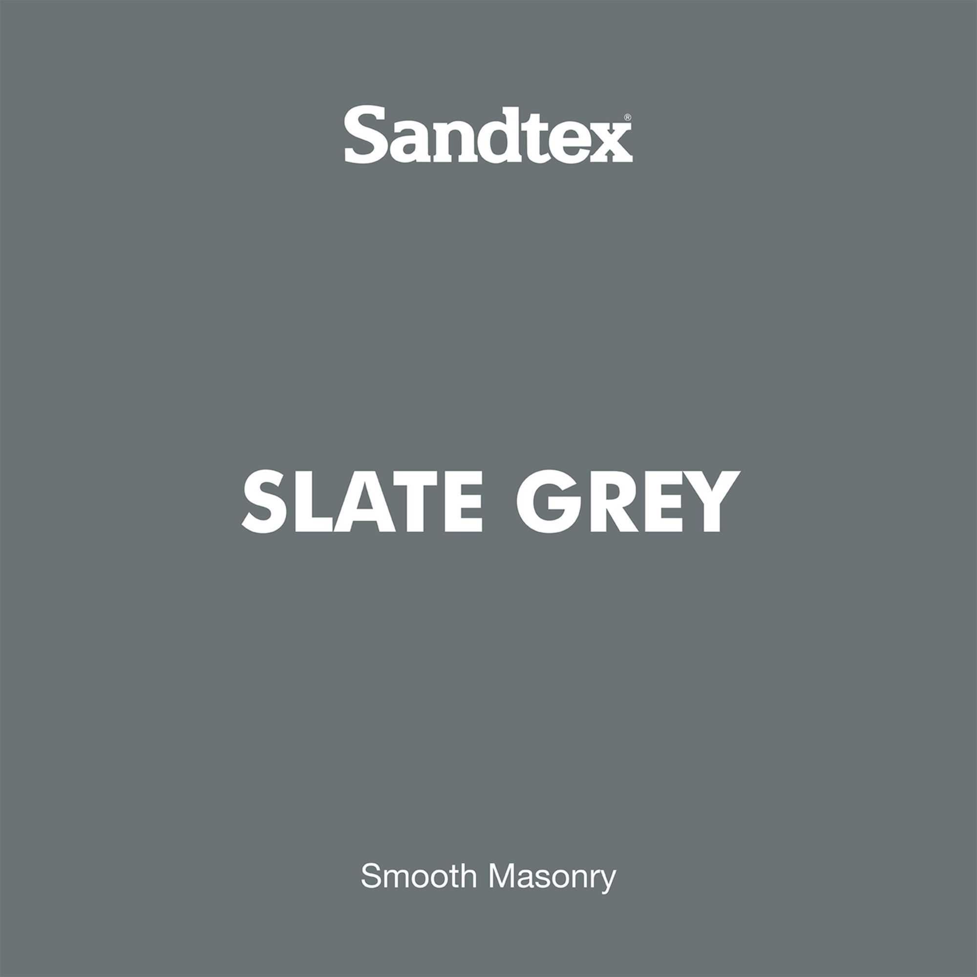 Sandtex Slate Grey Smooth Matt Masonry paint, 5L Tub