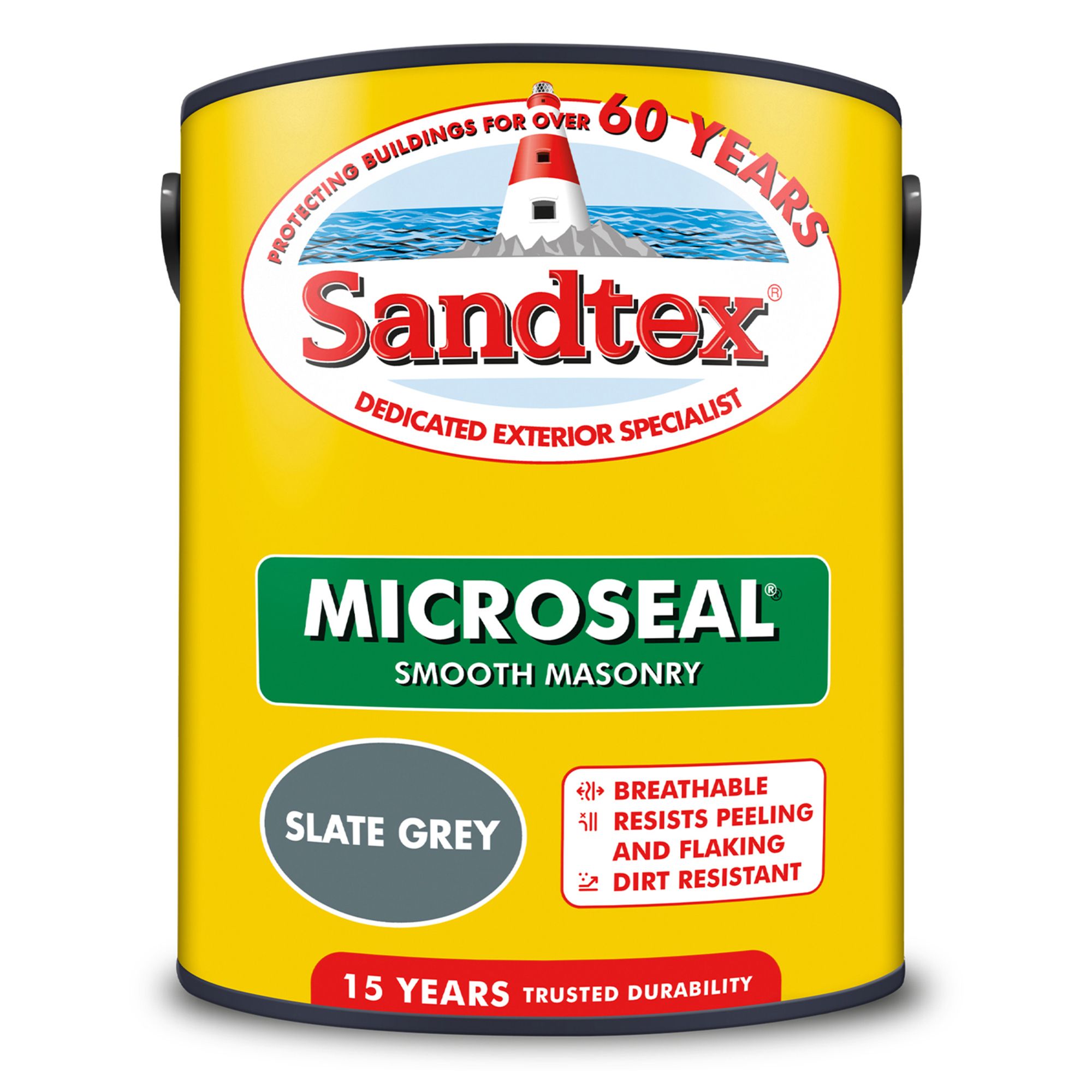 Sandtex Slate Grey Smooth Matt Masonry paint, 5L Tub