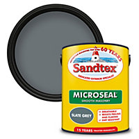 Sandtex Slate Grey Smooth Matt Masonry paint, 5L Tub
