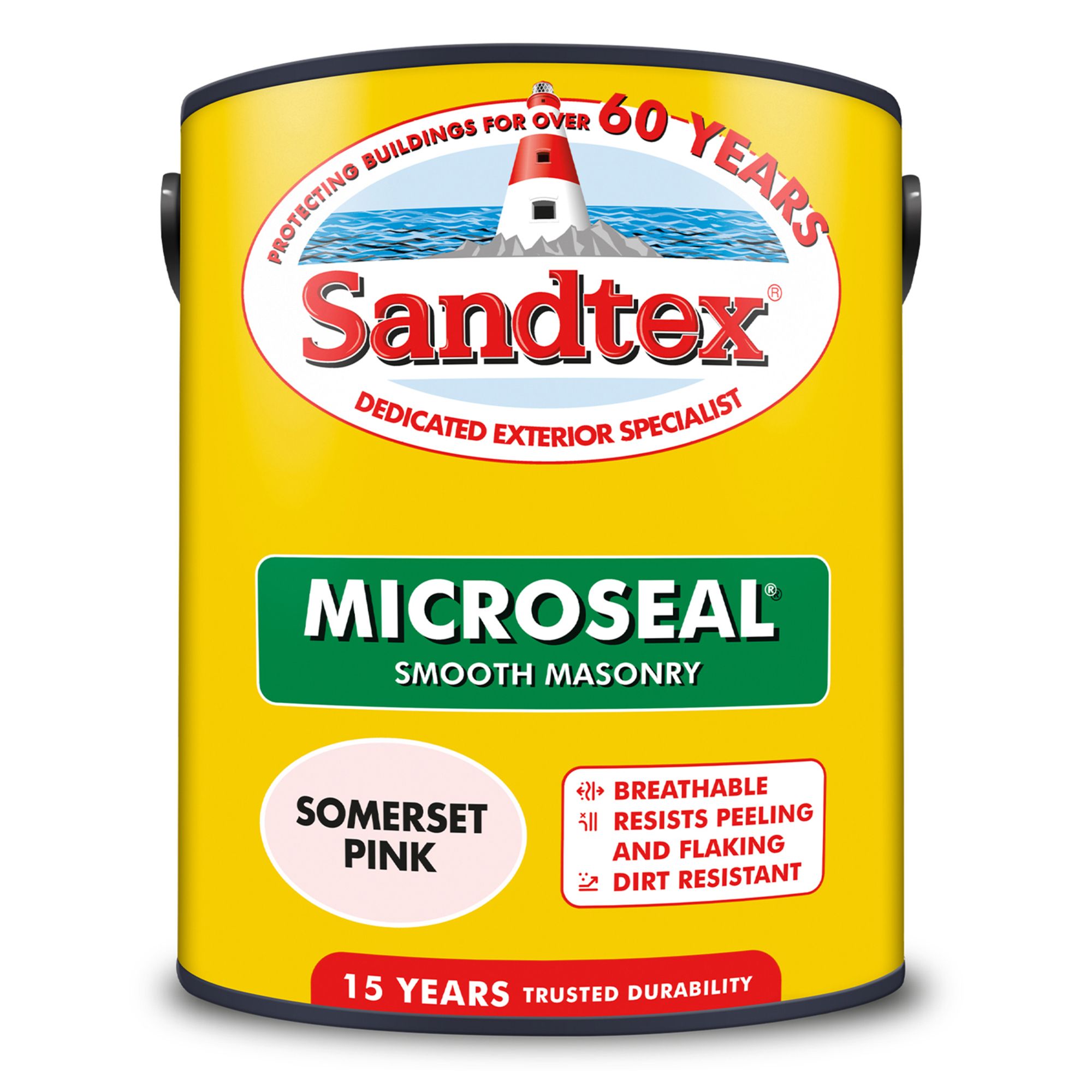 Sandtex Somerset Pink Matt Masonry paint, 5L Tub