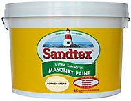 Sandtex Ultra smooth Cornish cream Masonry paint, 10L