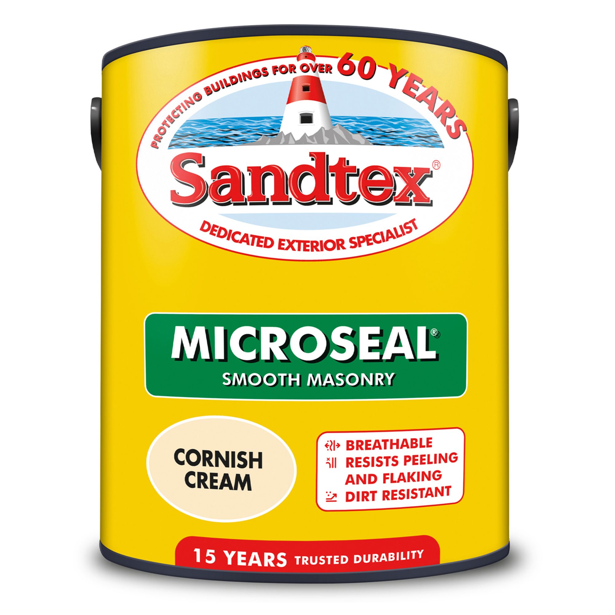 Sandtex Ultra smooth Cornish cream Masonry paint, 5L
