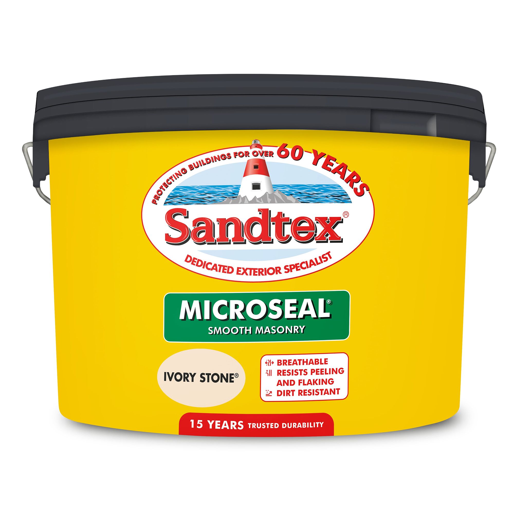 Sandtex Ultra smooth Ivory stone Masonry paint, 10L