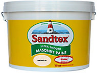 Sandtex Ultra smooth Magnolia Masonry paint, 10L