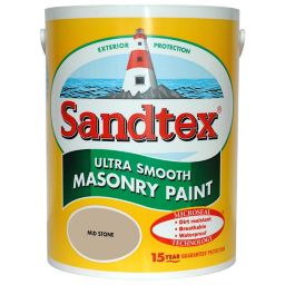 Sandtex Ultra smooth Mid stone Masonry paint, 5L