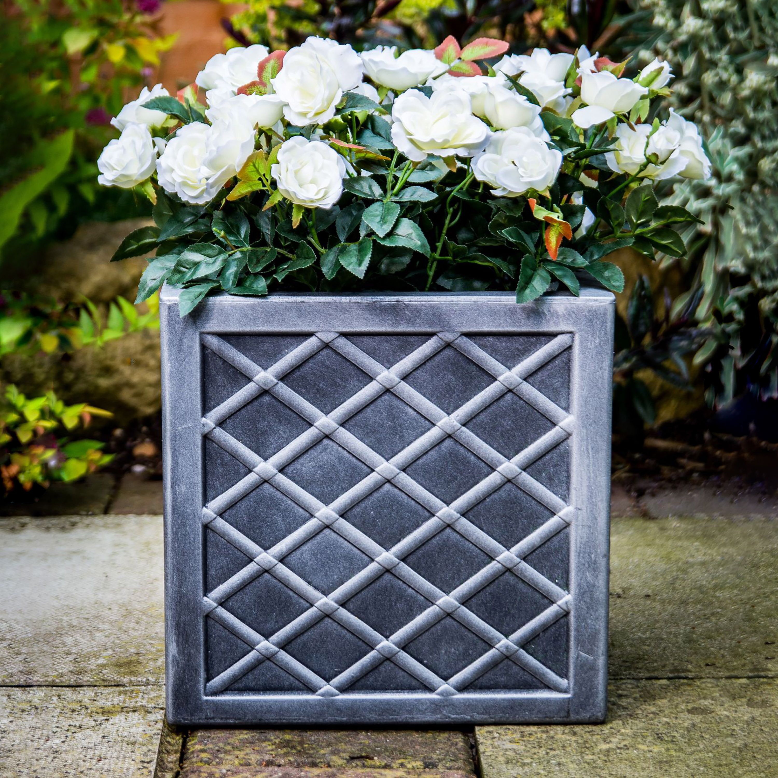 Sankey Small Lazio Square Plastic Planter(W)32cm