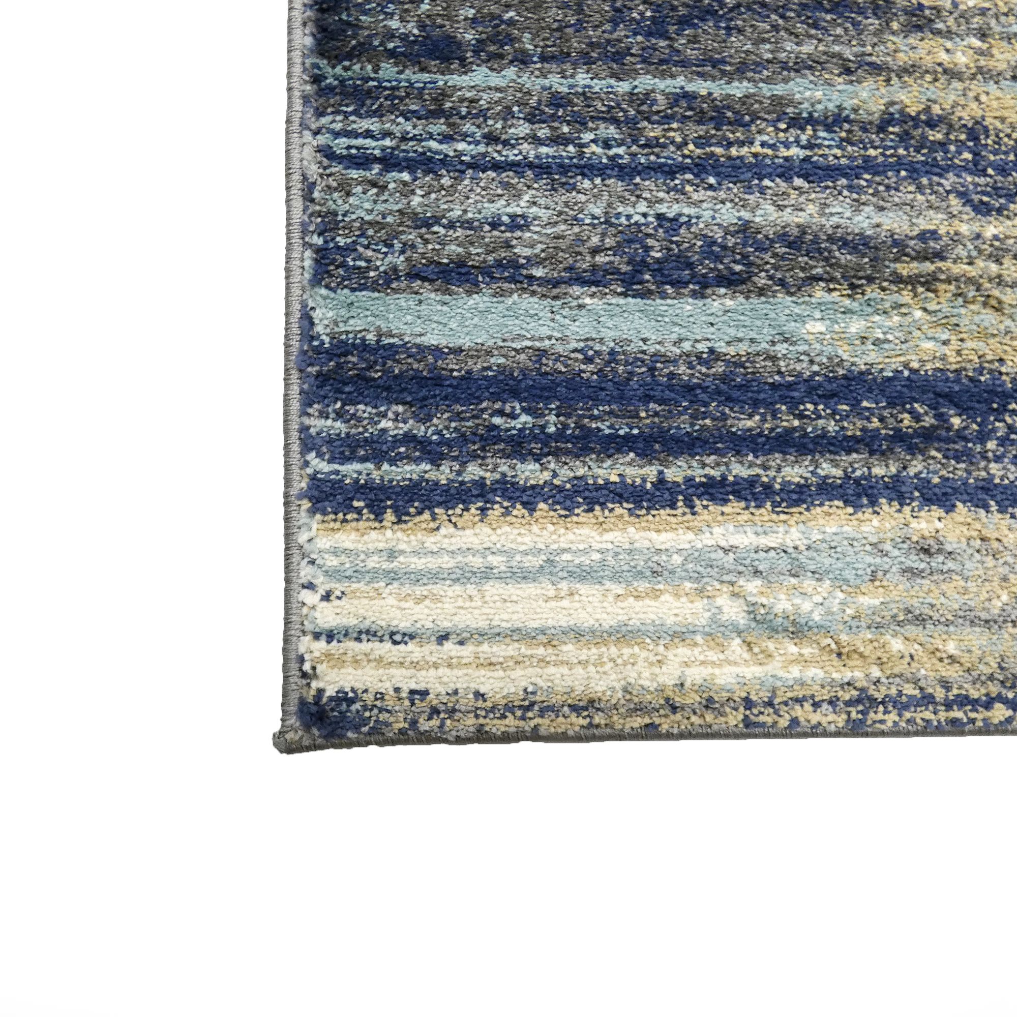 Sansa Blue Striped Small Rug, (L)150cm x (W)80cm