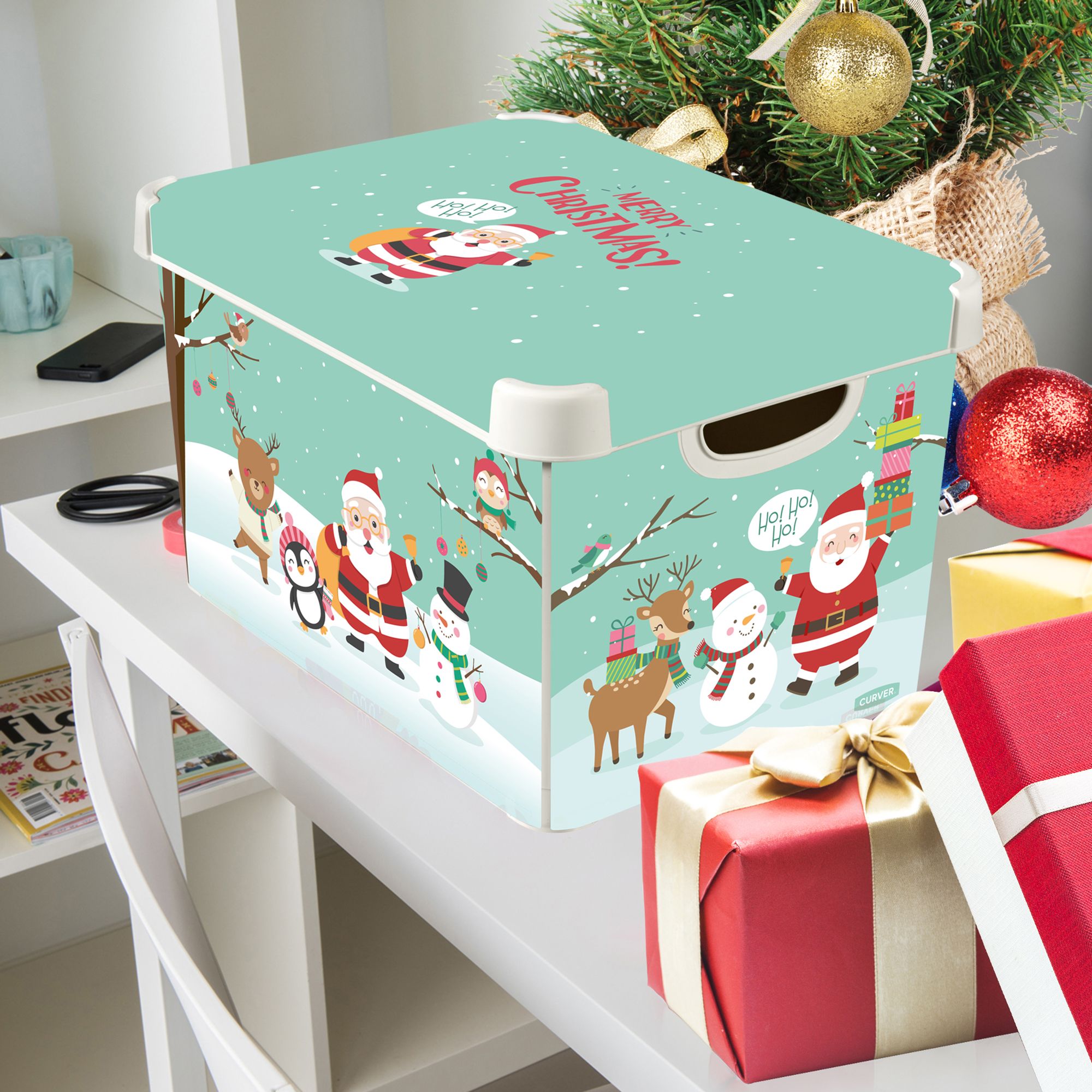 Santa & friends Christmas gift box