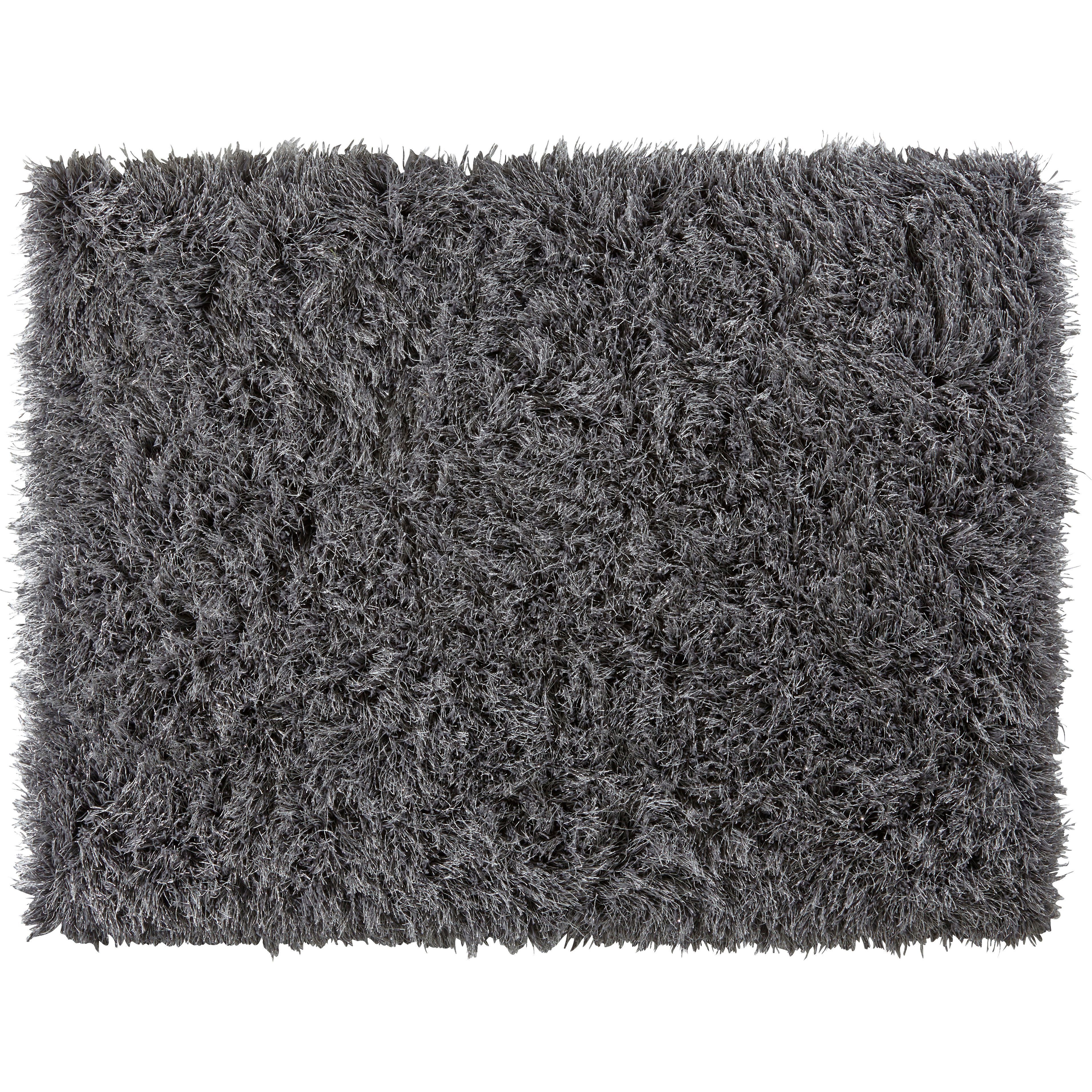 Sapphire Glitter Grey Rug 160cmx120cm | DIY at B&Q
