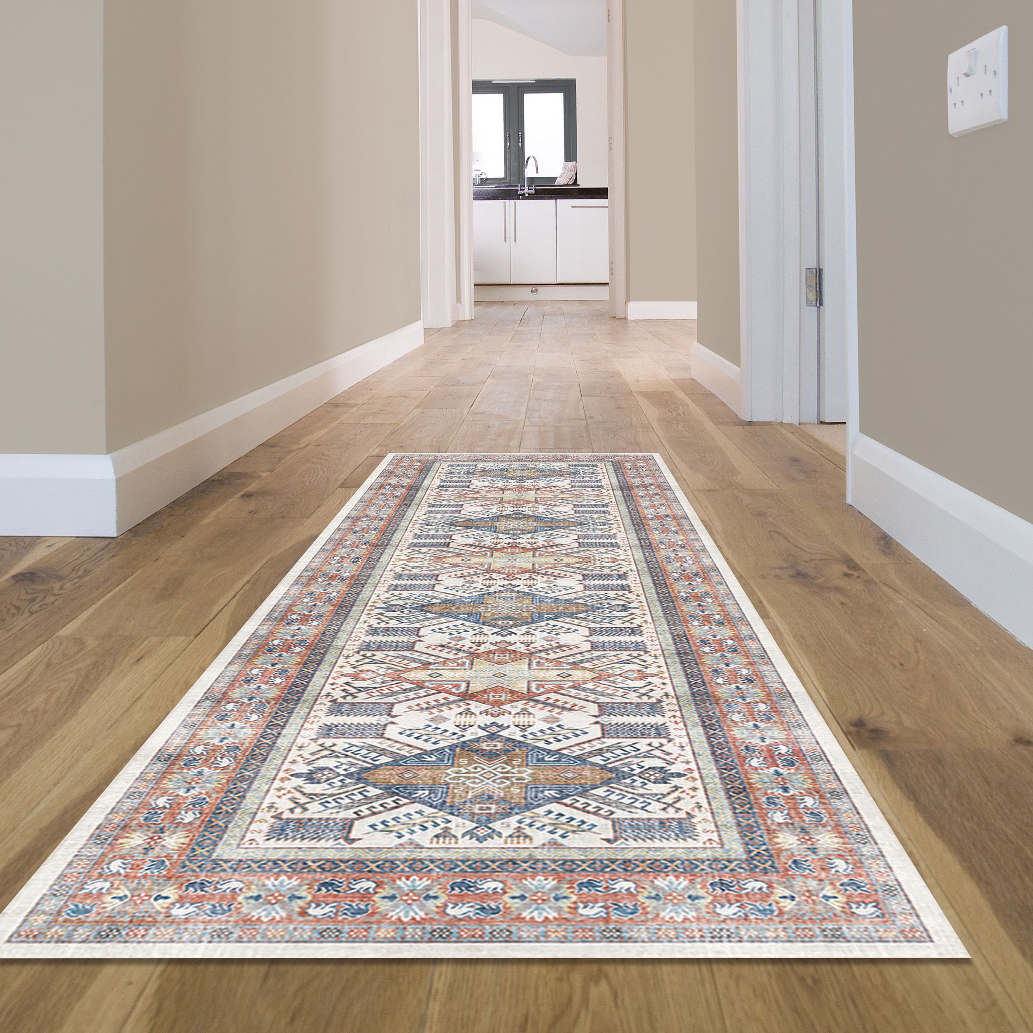 Sara Multi Traditional Large Runner, (L)180cm x (W)60cm
