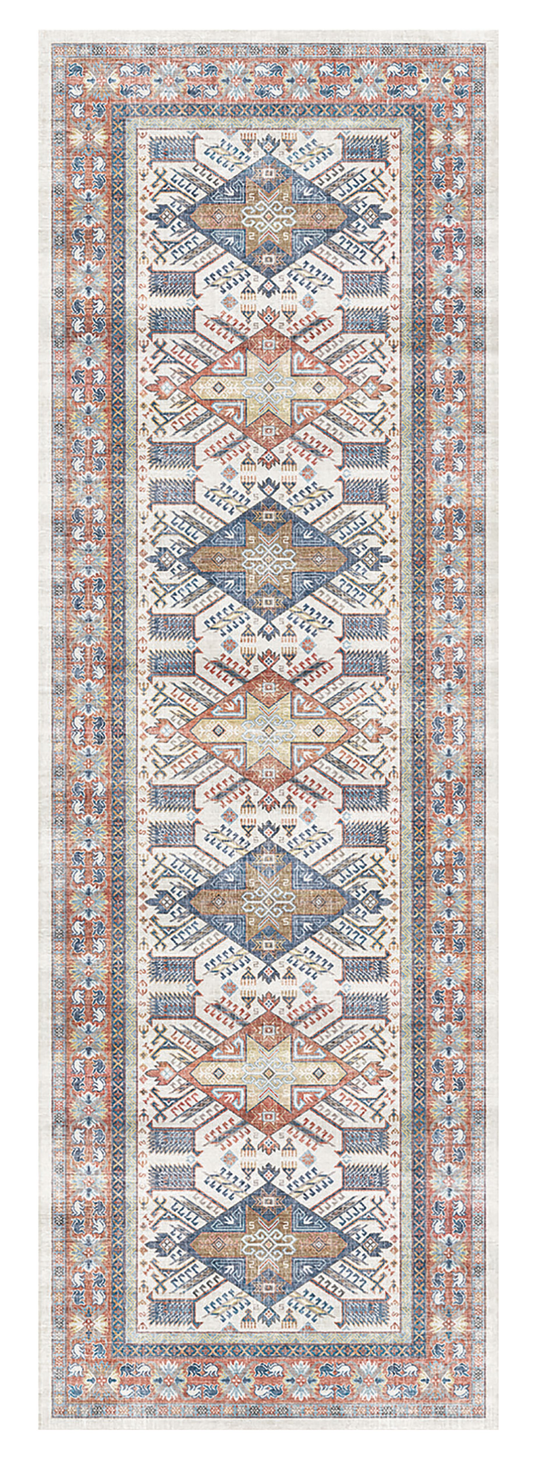 Sara Multi Traditional Large Runner, (L)180cm x (W)60cm