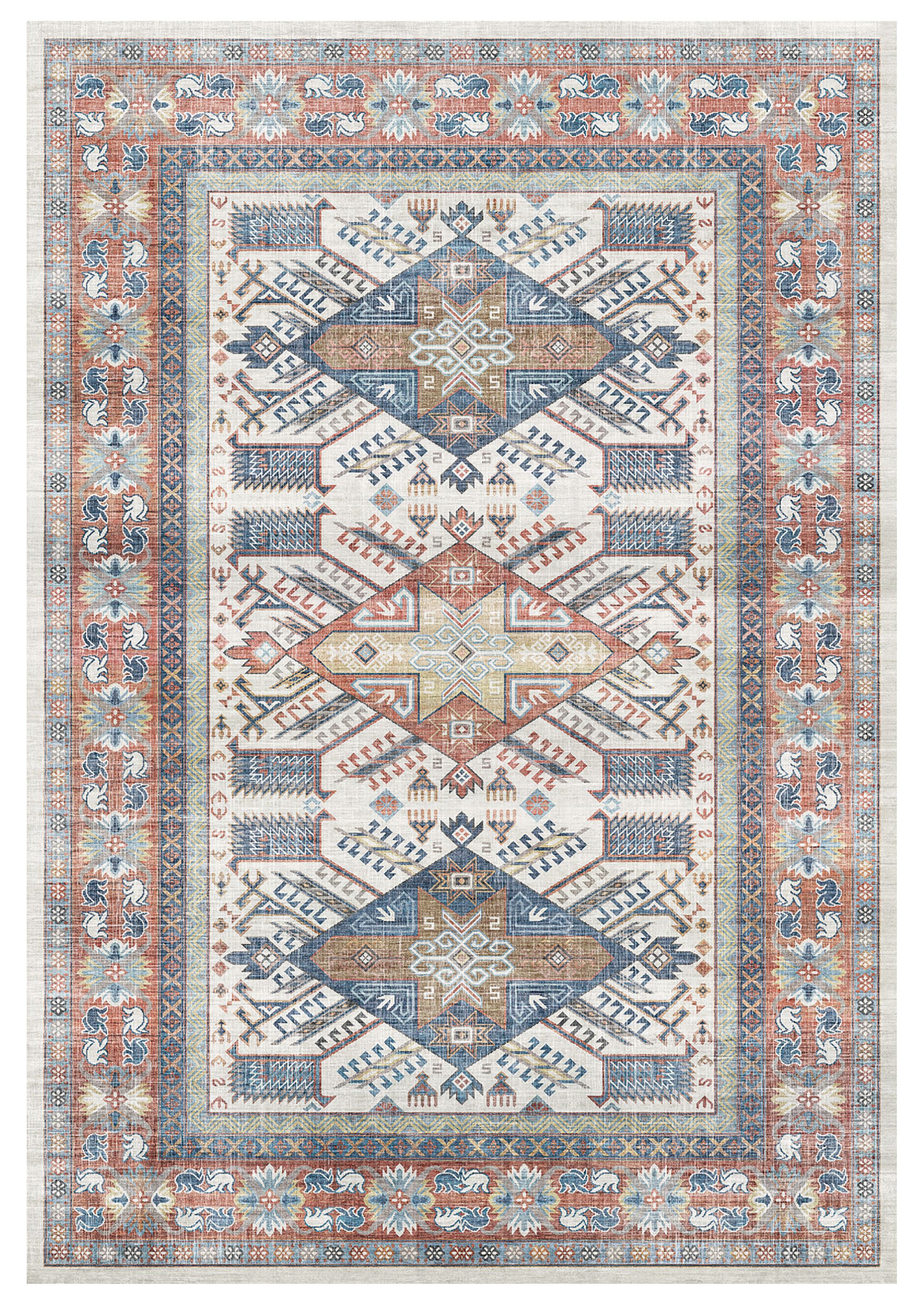 Sara Multi Traditional Medium Rug, (L)170cm x (W)120cm