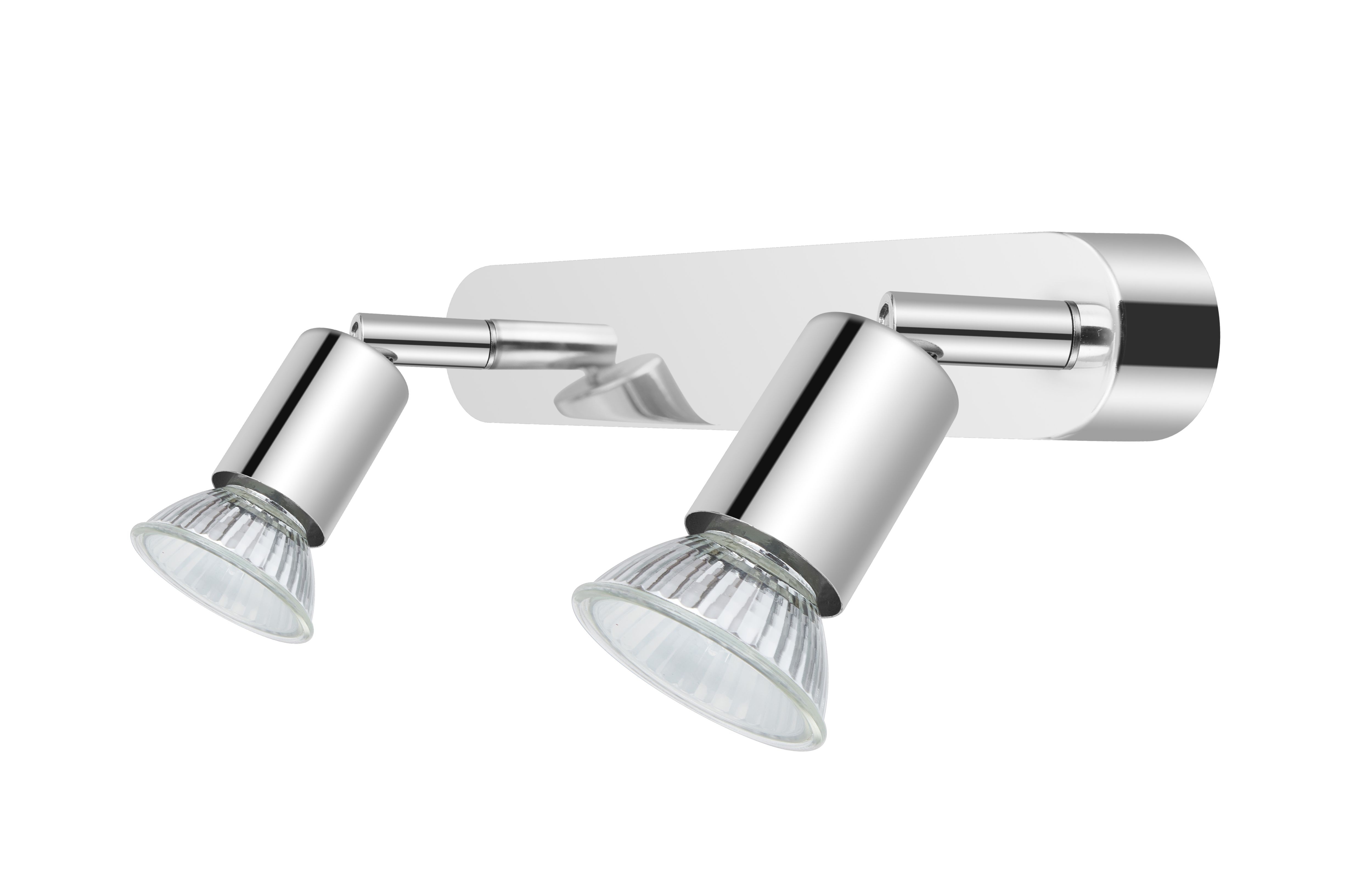 Sasha Bar Gloss Chrome effect 2 Light Spotlight