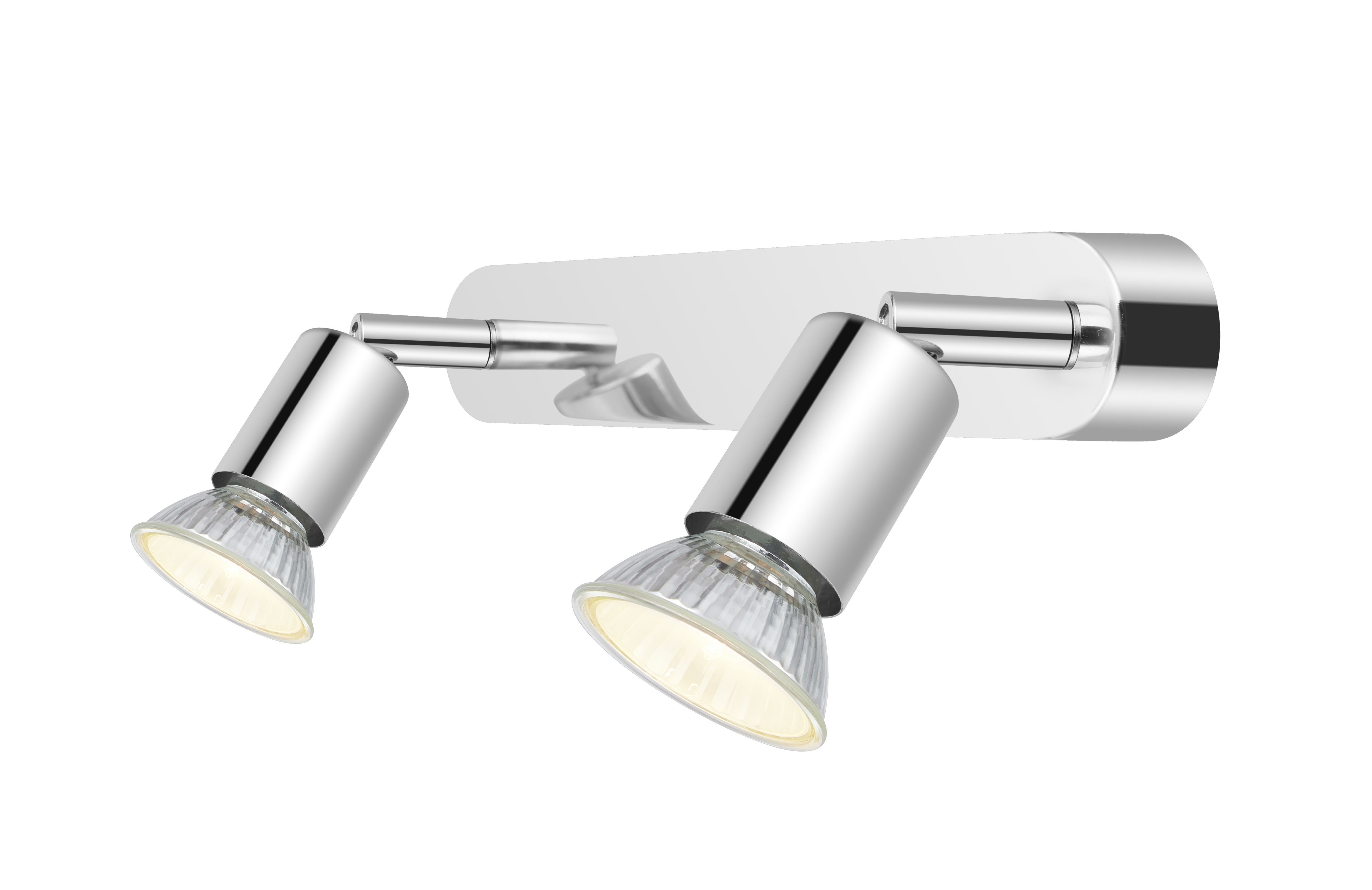 Sasha Bar Gloss Chrome effect 2 Light Spotlight