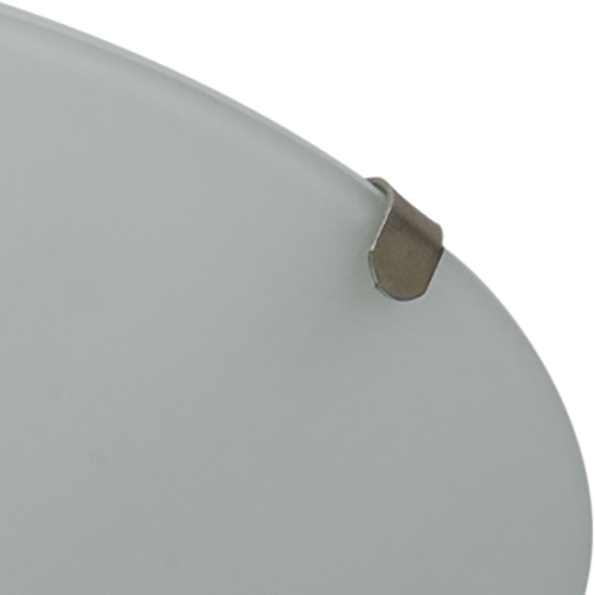 Sasha Round Matt Glass & metal White Ceiling light