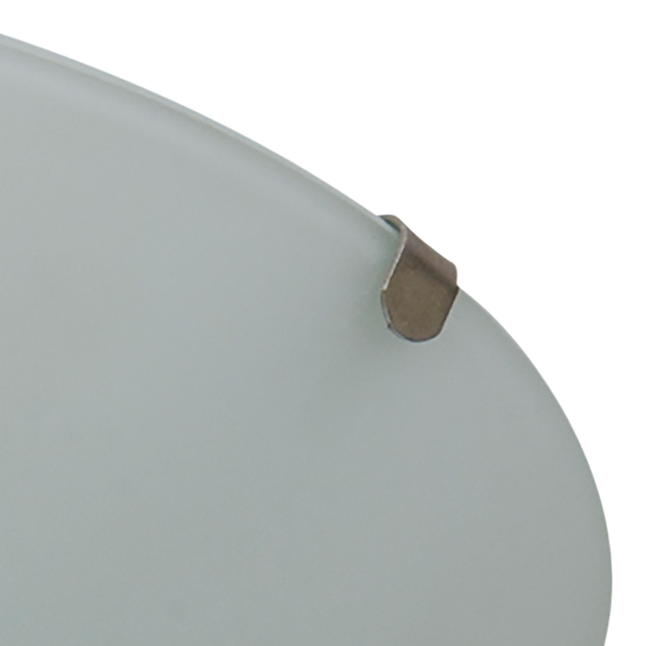 Sasha Round Matt Glass & metal White Ceiling light