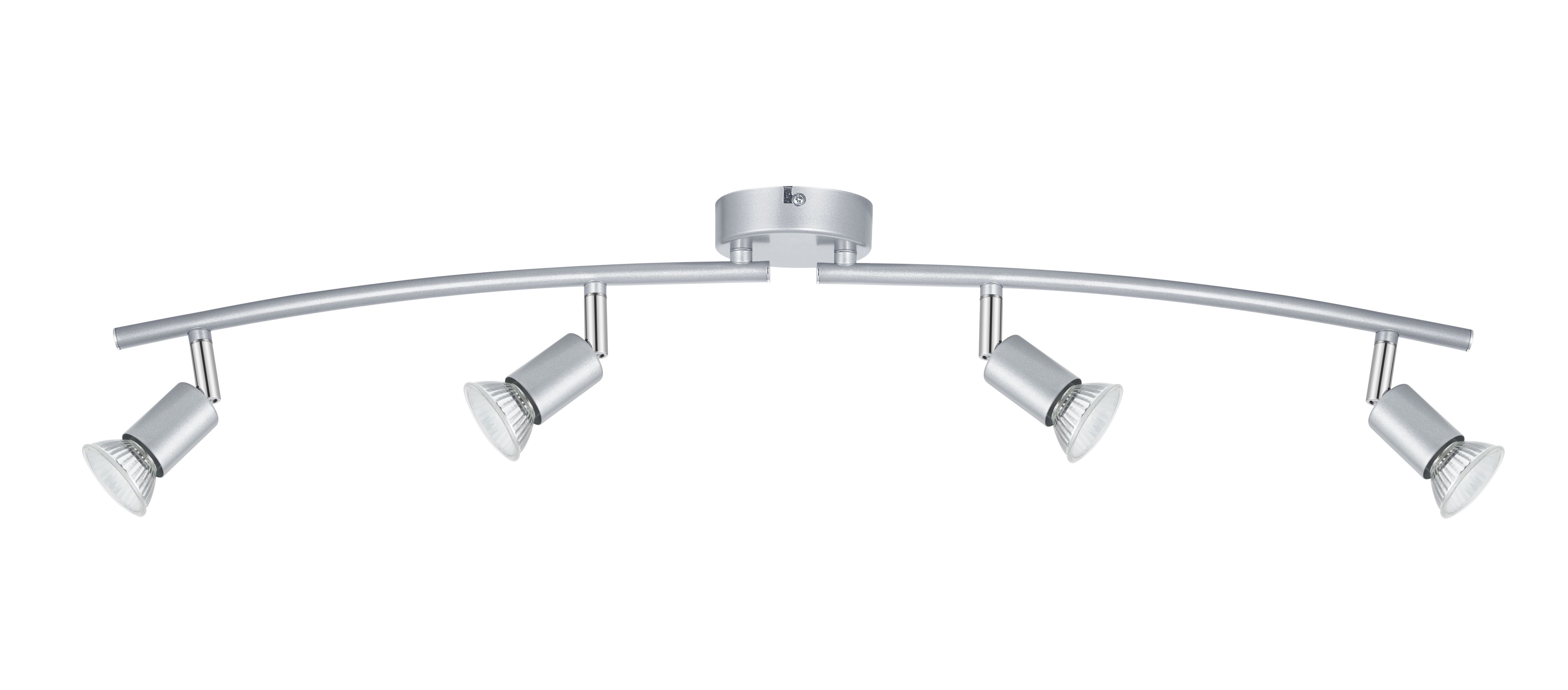 Sasha Tube Gloss Silver 4 Light Spotlight