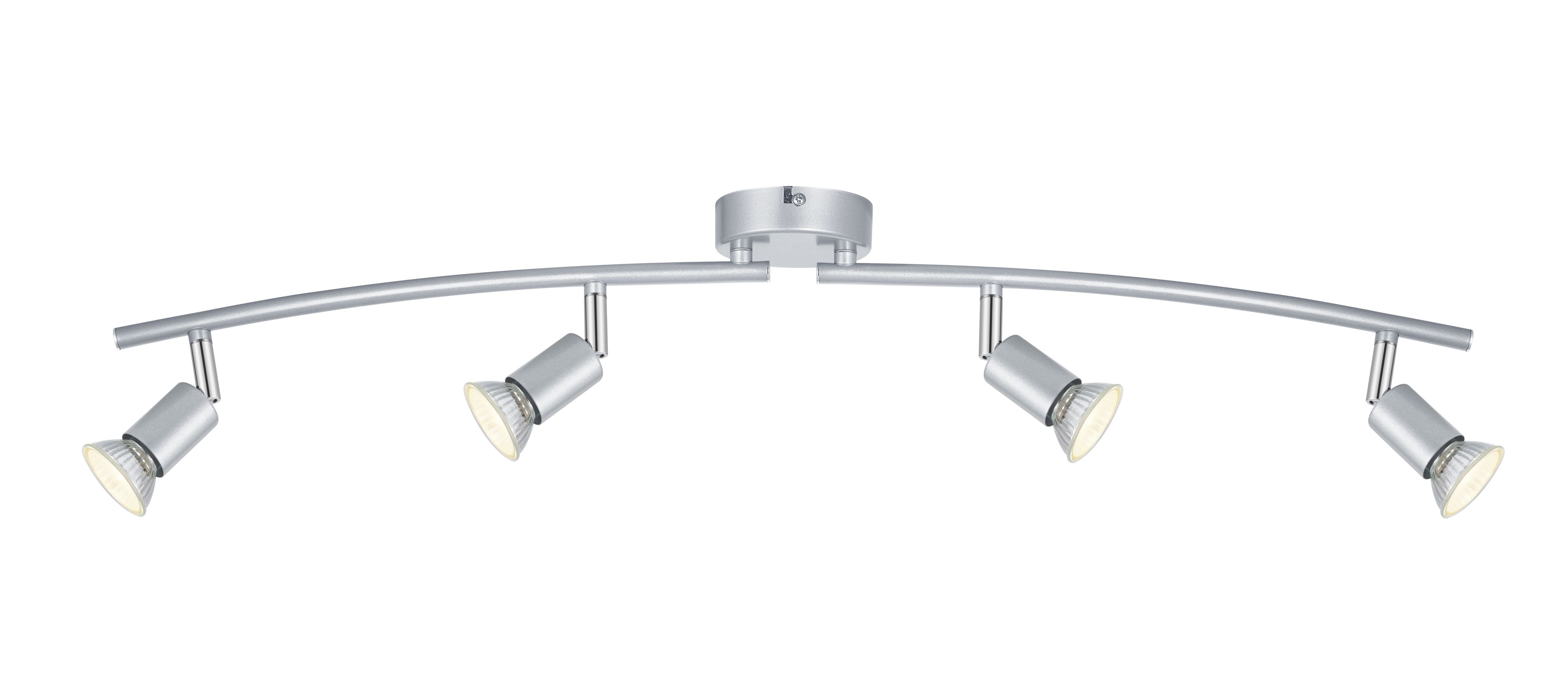 Sasha Tube Gloss Silver 4 Light Spotlight