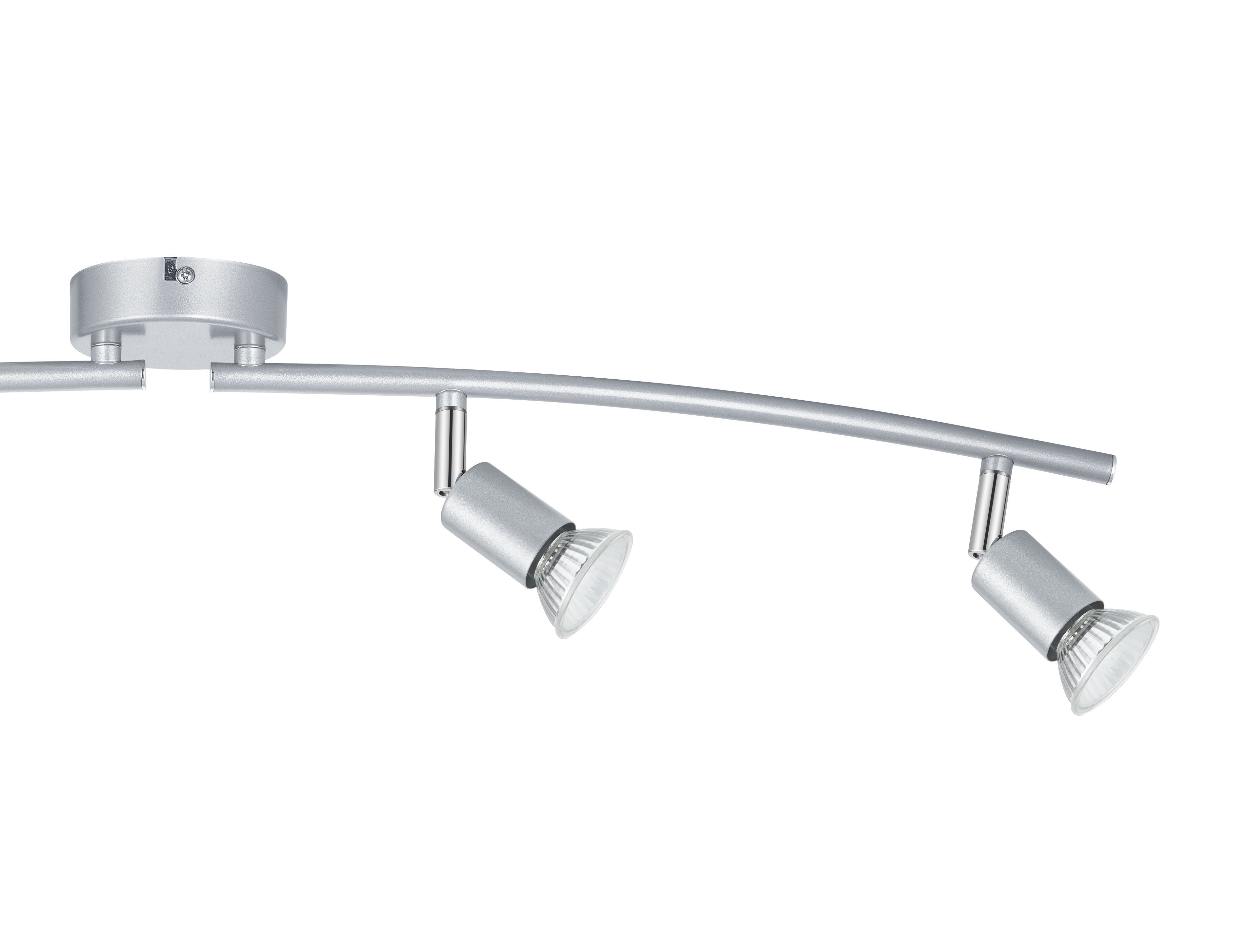 Sasha Tube Gloss Silver 4 Light Spotlight