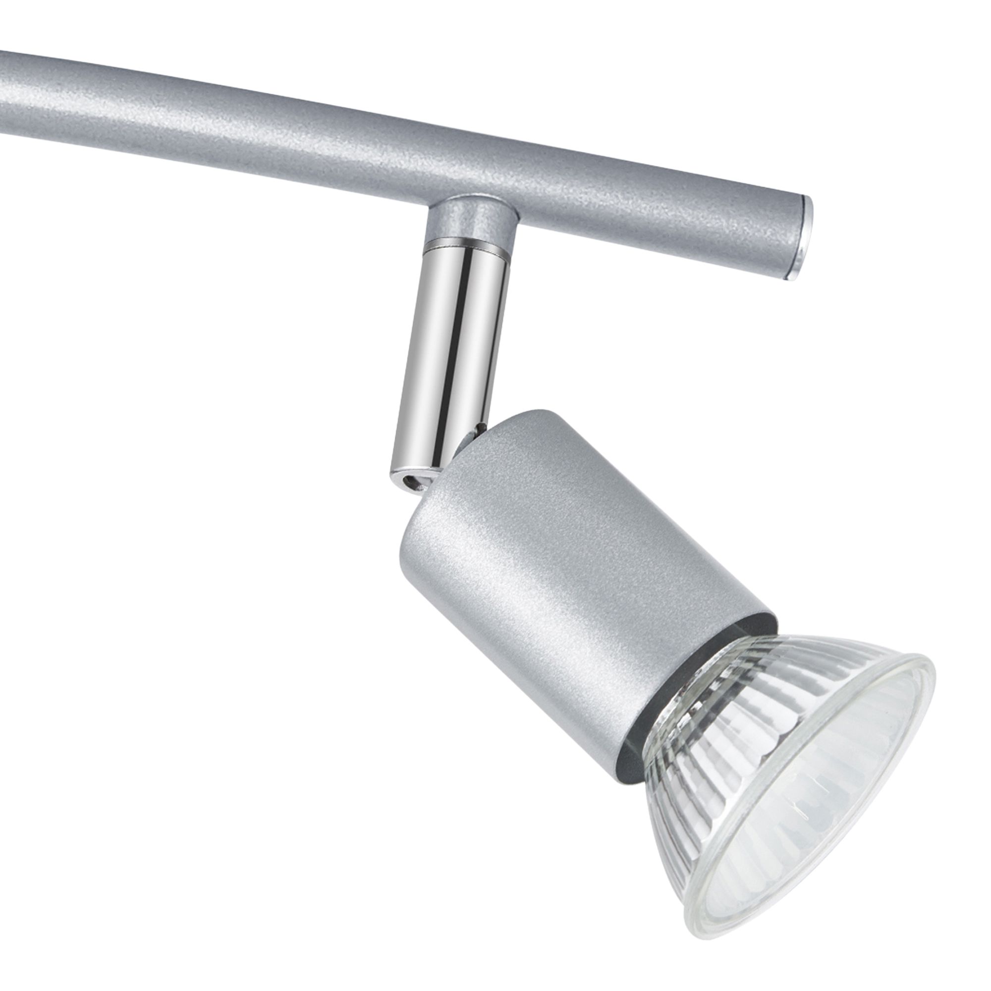 Sasha Tube Gloss Silver 4 Light Spotlight