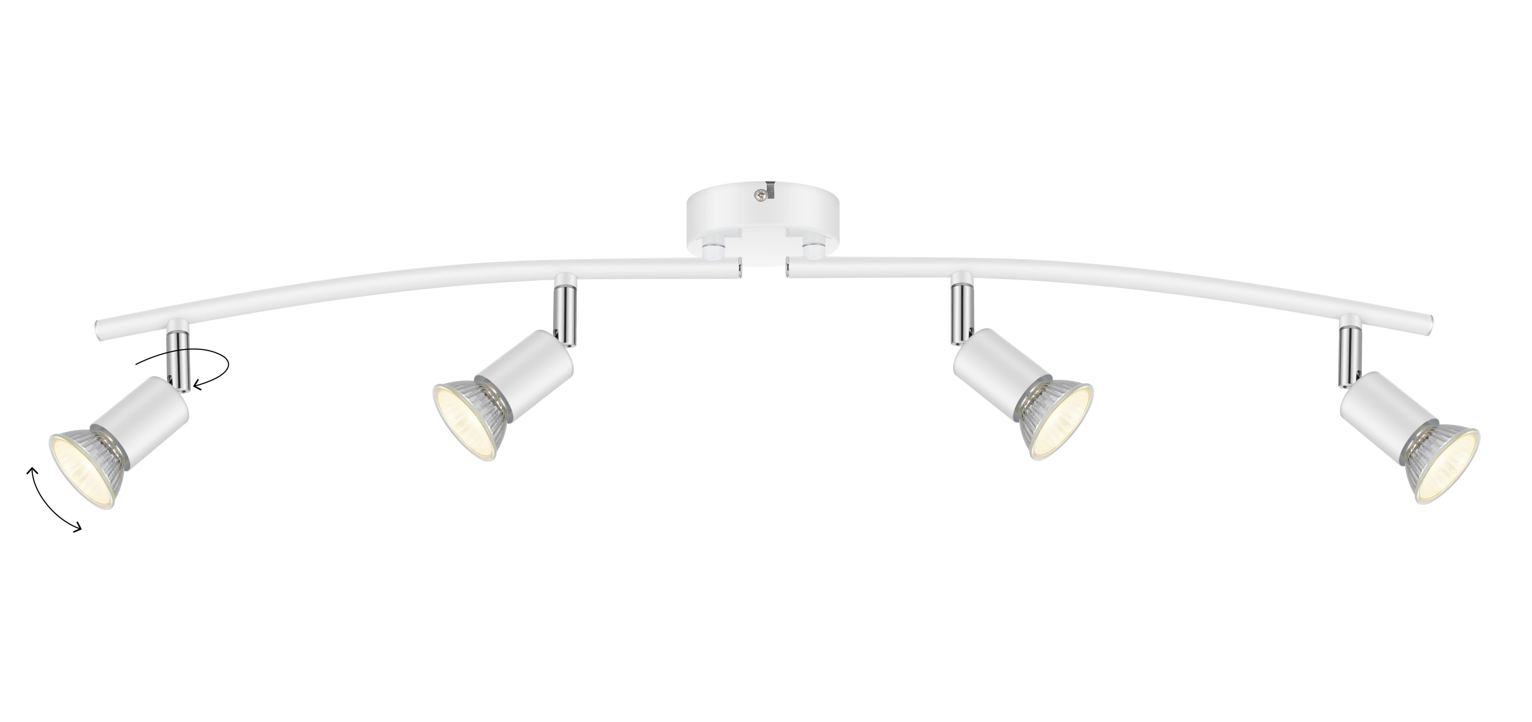 Sasha Tube Gloss White 4 Light Spotlight