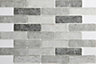 Sassari Grey Matt Linear Glass Mosaic tile sheet, (L)298mm (W)262mm