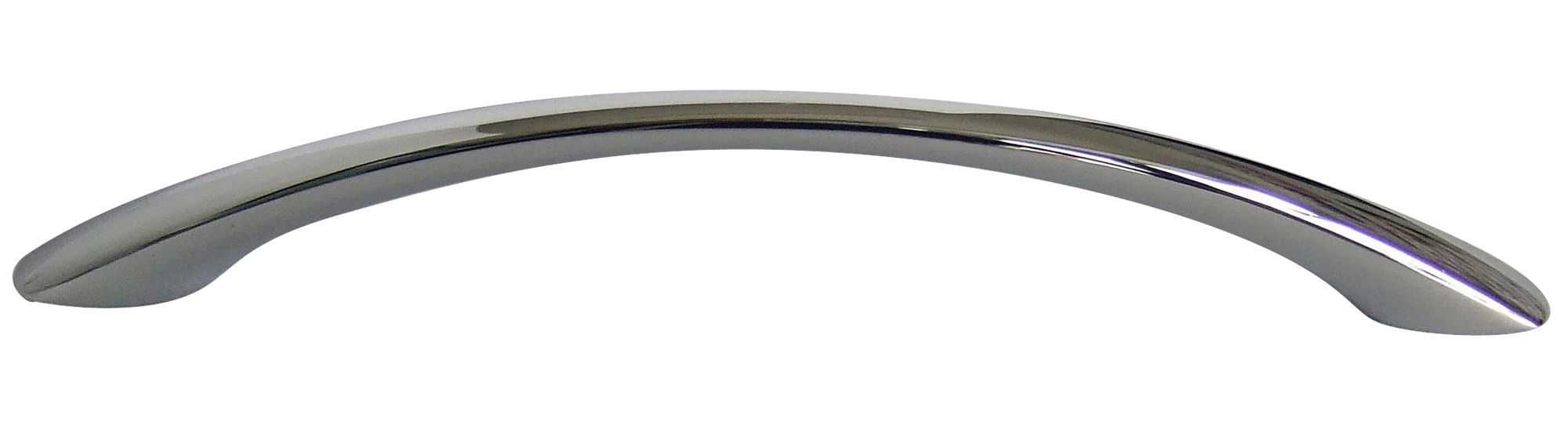 Satin Nickel effect Furniture Bow Handle (L)9.6cm (D)26mm, Pack of 6