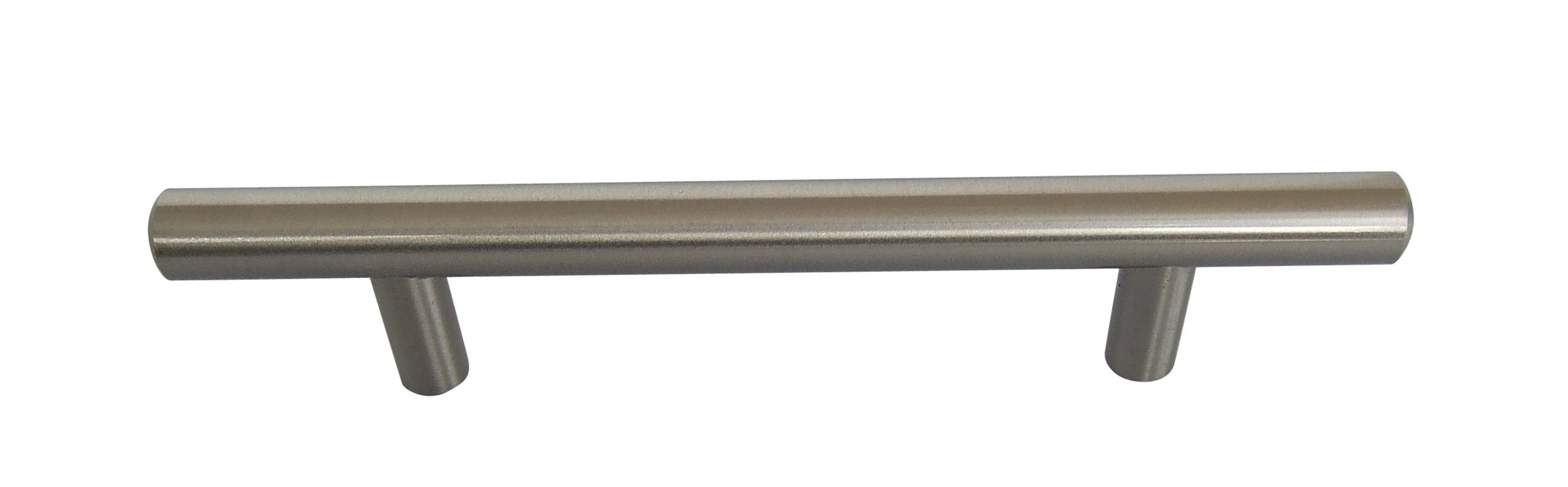 Satin Nickel effect Kitchen Cabinet Bar Handle (L)22cm (D)35mm