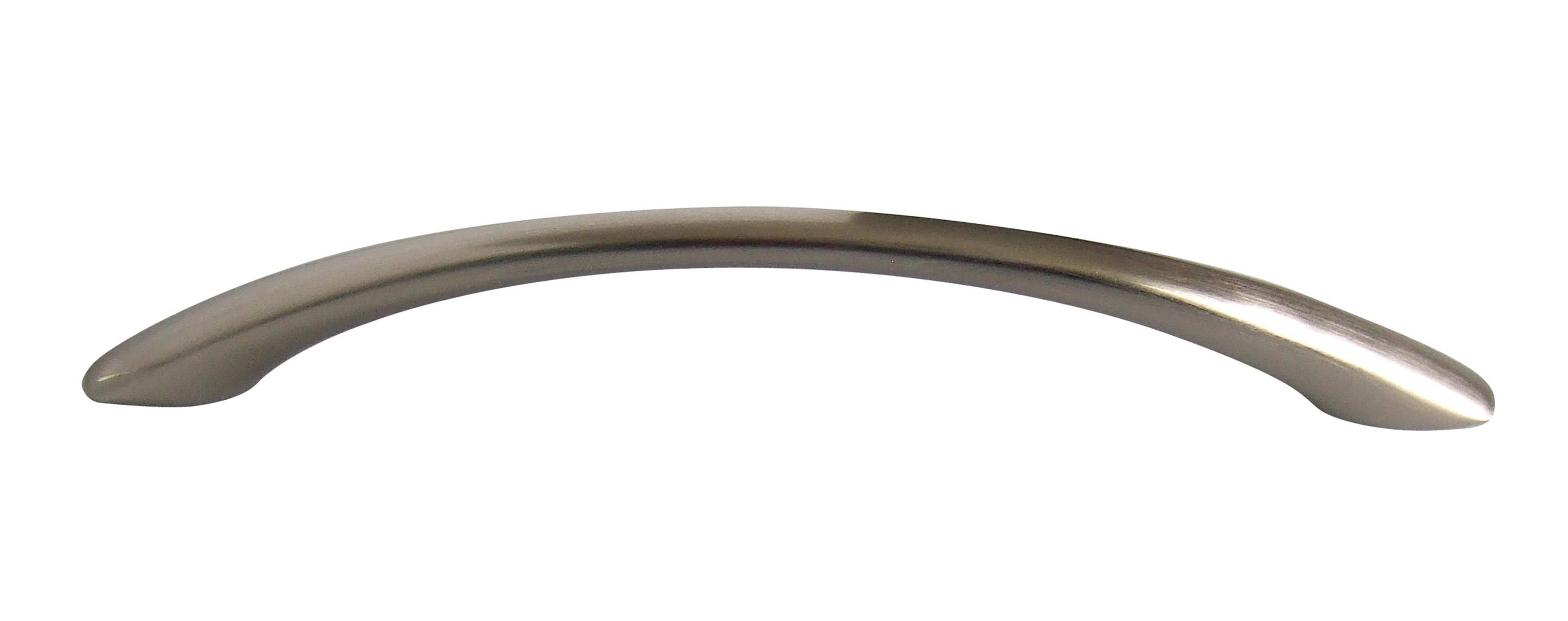 Satin Nickel effect Kitchen Cabinet Bow Handle (L)25cm (D)26mm