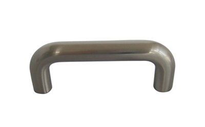 Satin Nickel effect Kitchen Cabinet D-shaped Pull Handle (D)28mm