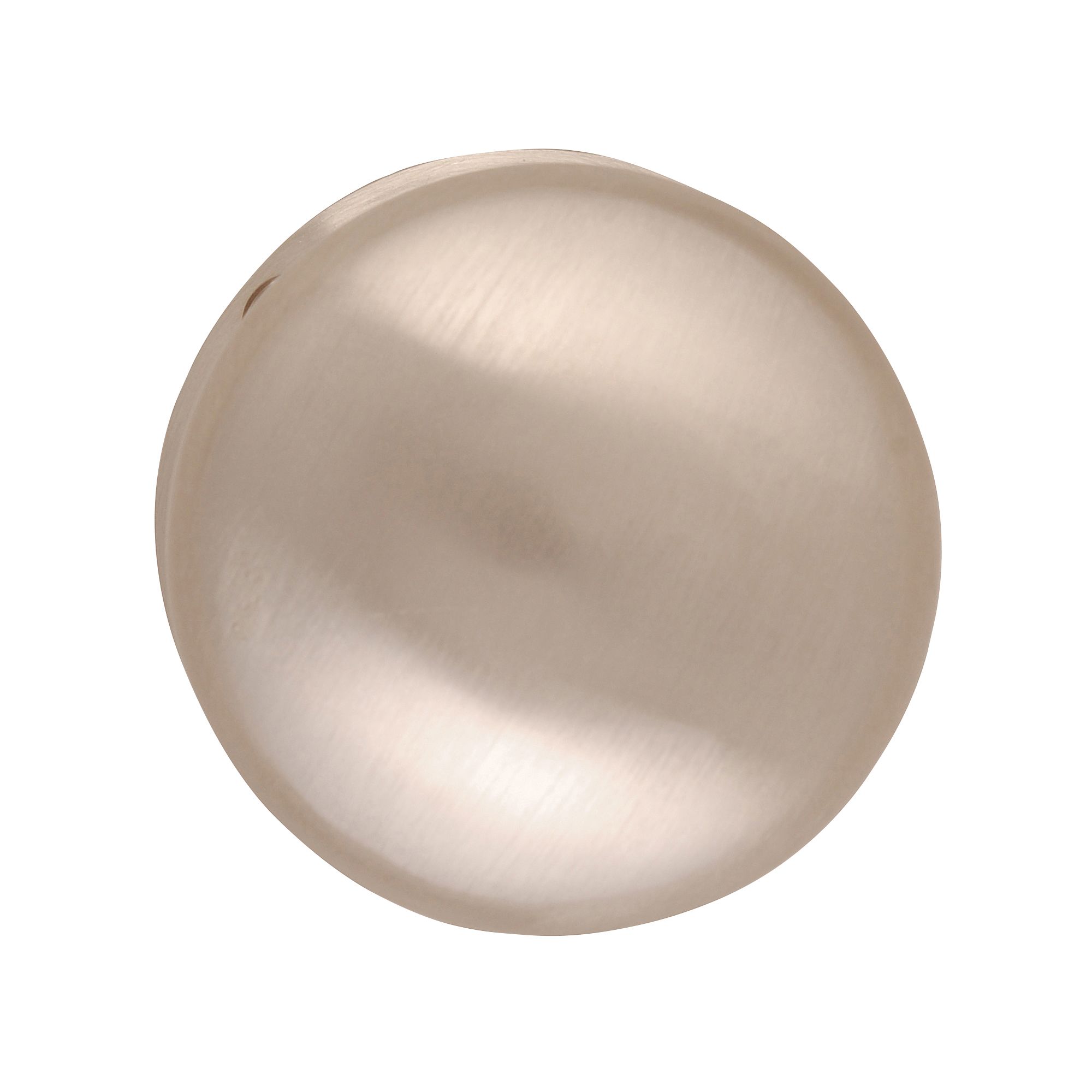 Satin Nickel effect Zamac Round Door knob (Dia)54mm, Pair