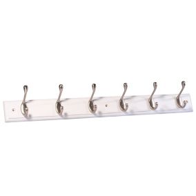 White Brass effect Hook rail (H)15mm