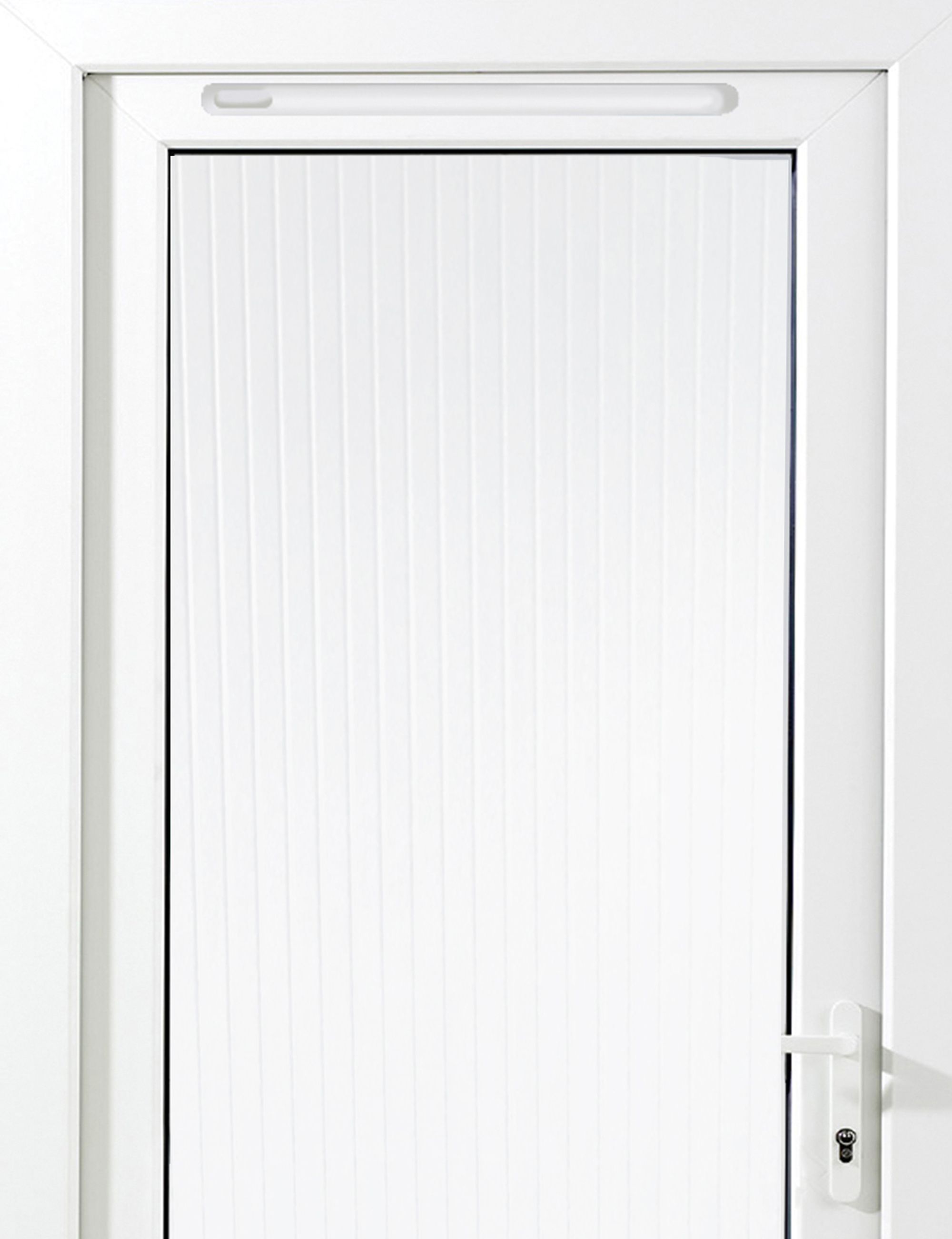 Satinated Unglazed White uPVC Swinging External Back door, (H)2055mm (W)920mm