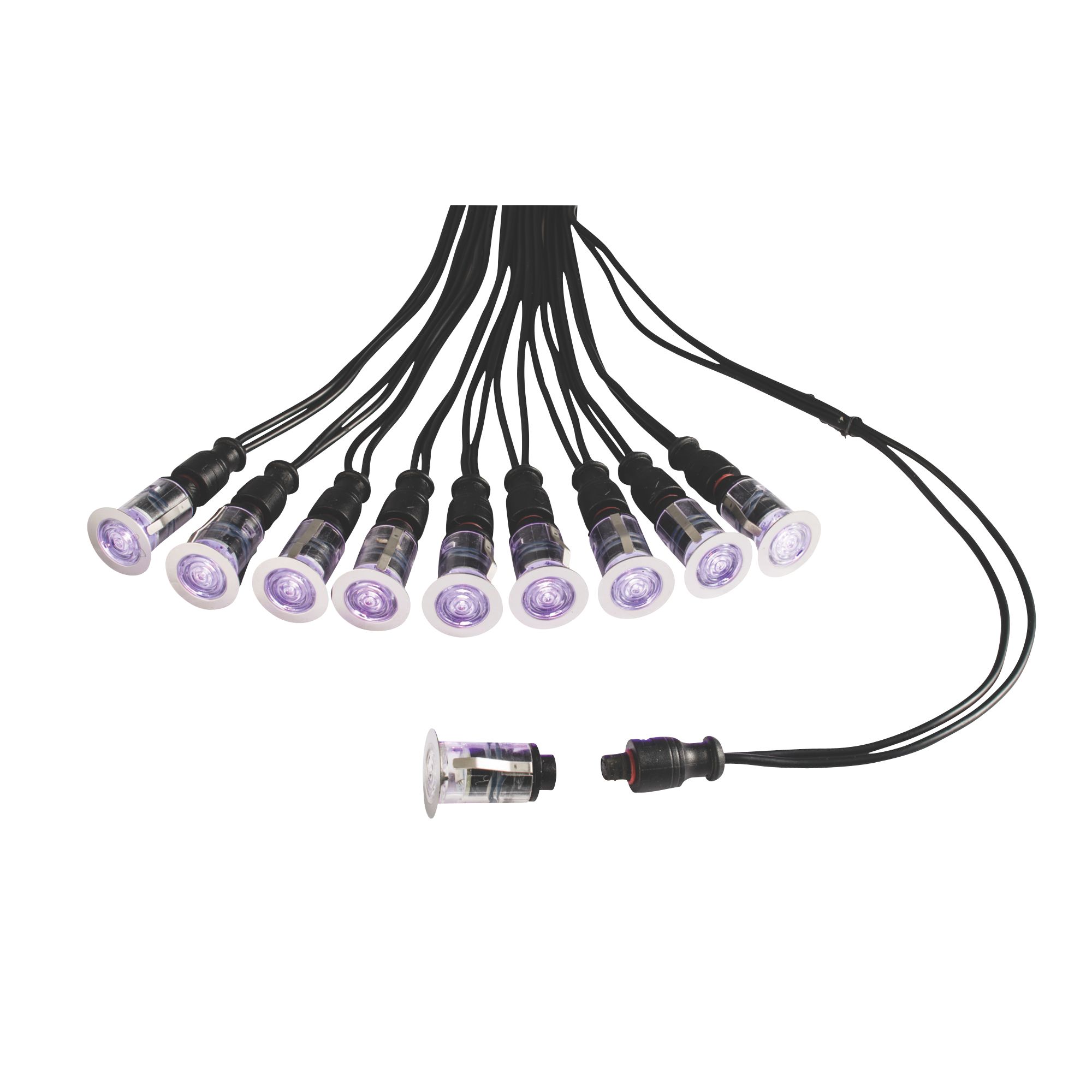 Saxby Insignia pro Multicolour RGB LED Deck light, Pack of 10