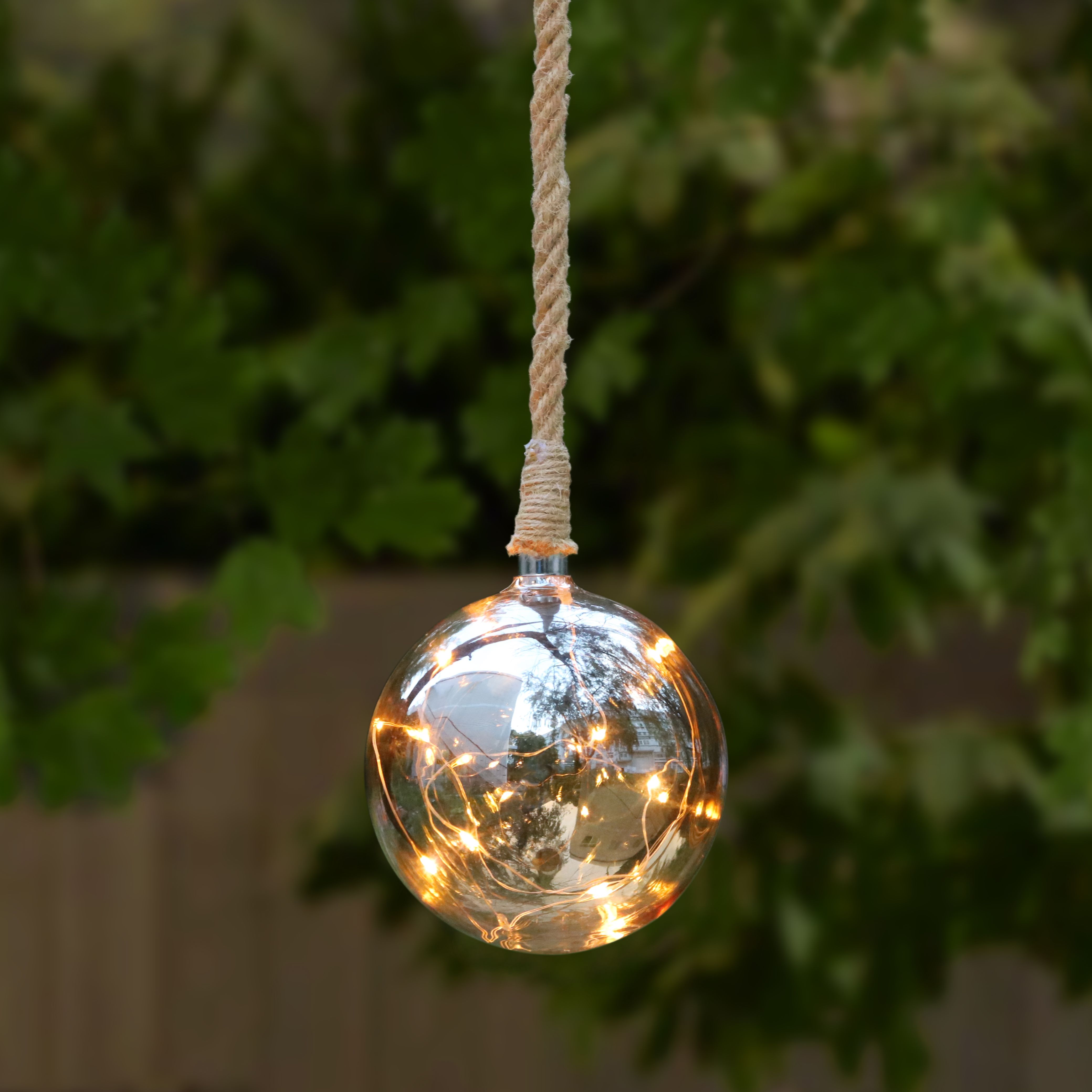 Scalea Beige & tawny Battery-powered Warm white Integrated LED Outdoor Decorative light