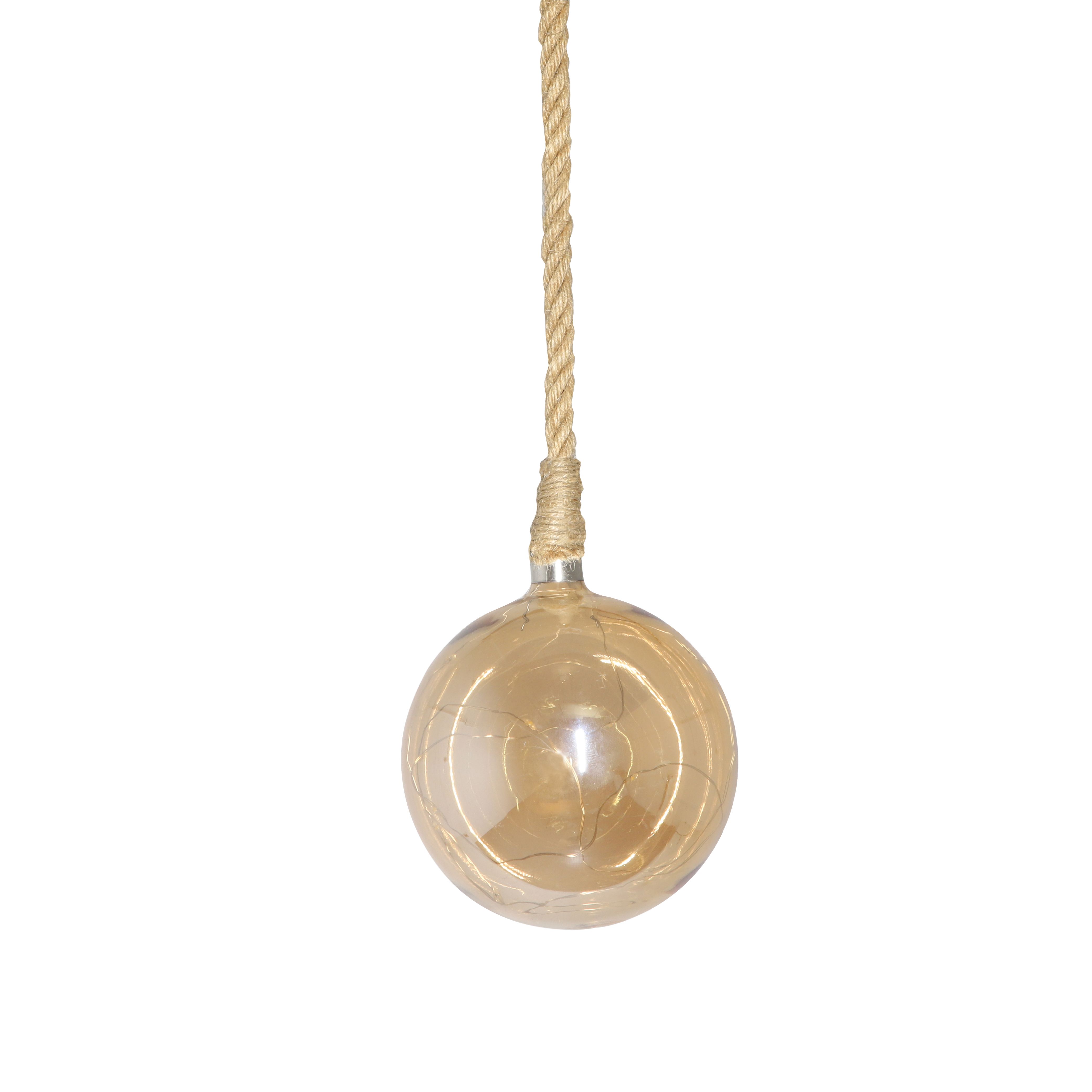 Scalea Beige & tawny Battery-powered Warm white Integrated LED Outdoor Decorative light