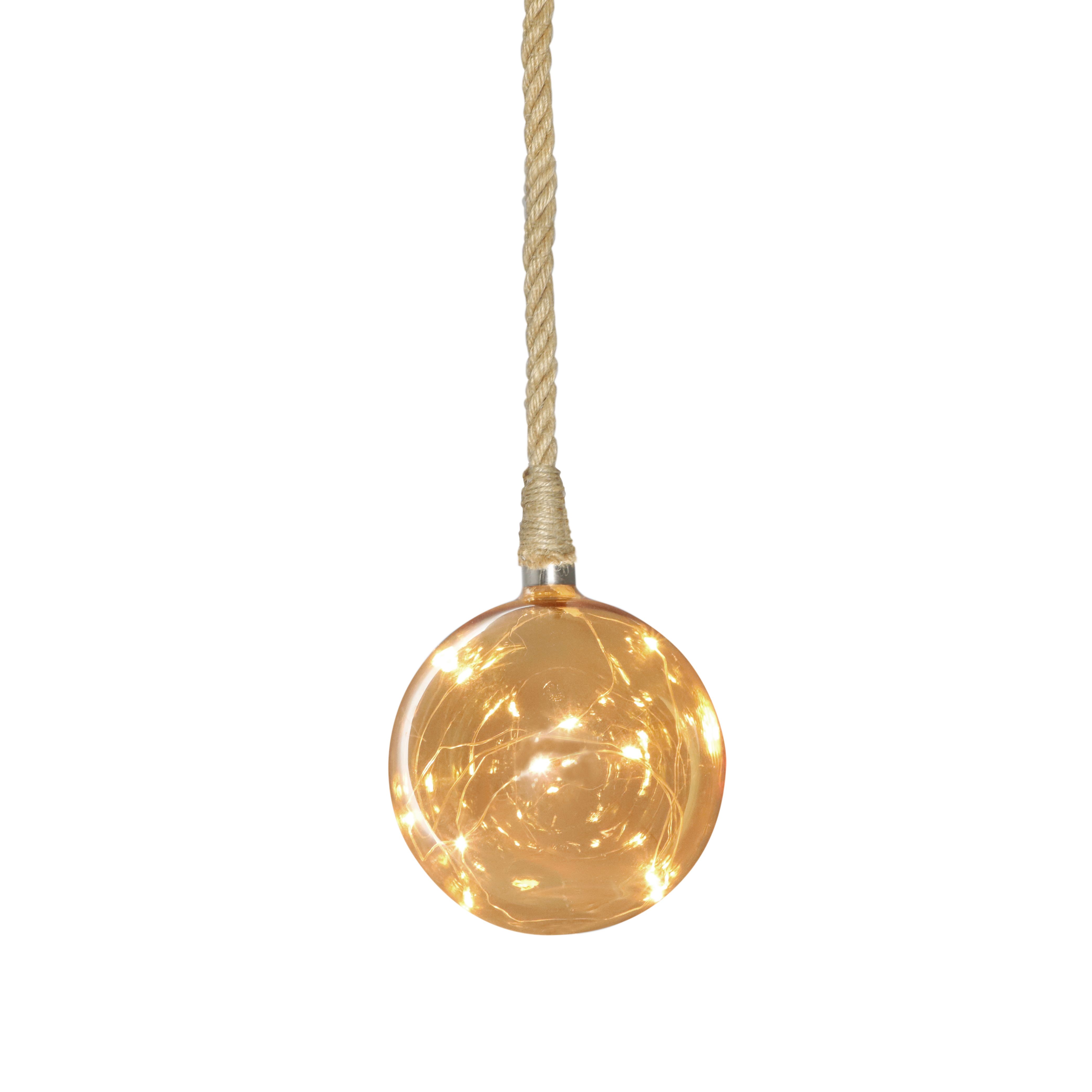 Scalea Beige & tawny Battery-powered Warm white Integrated LED Outdoor Decorative light