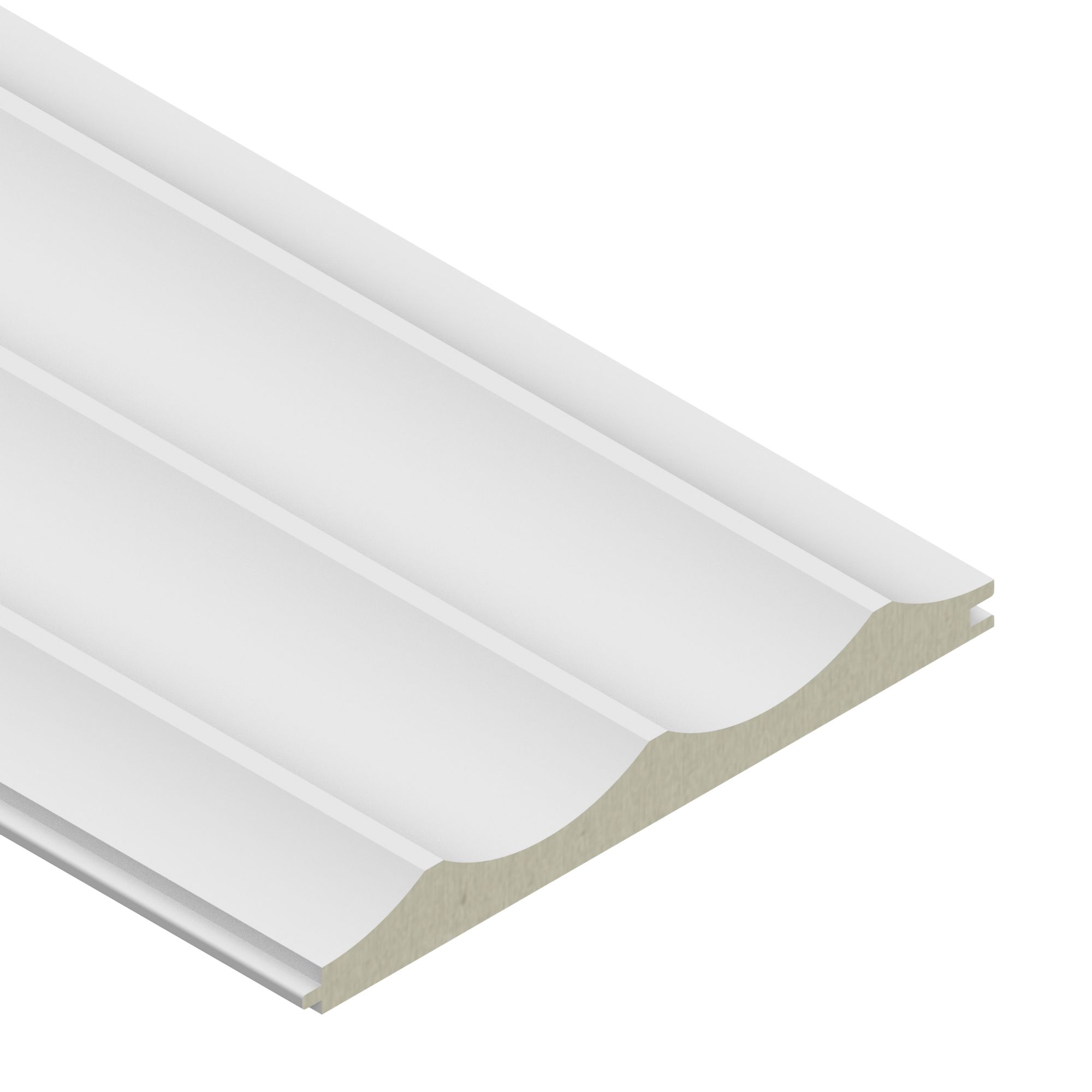Scallop Cladding Pre-cut panel (L)1200mm (W)170mm (T)18mm