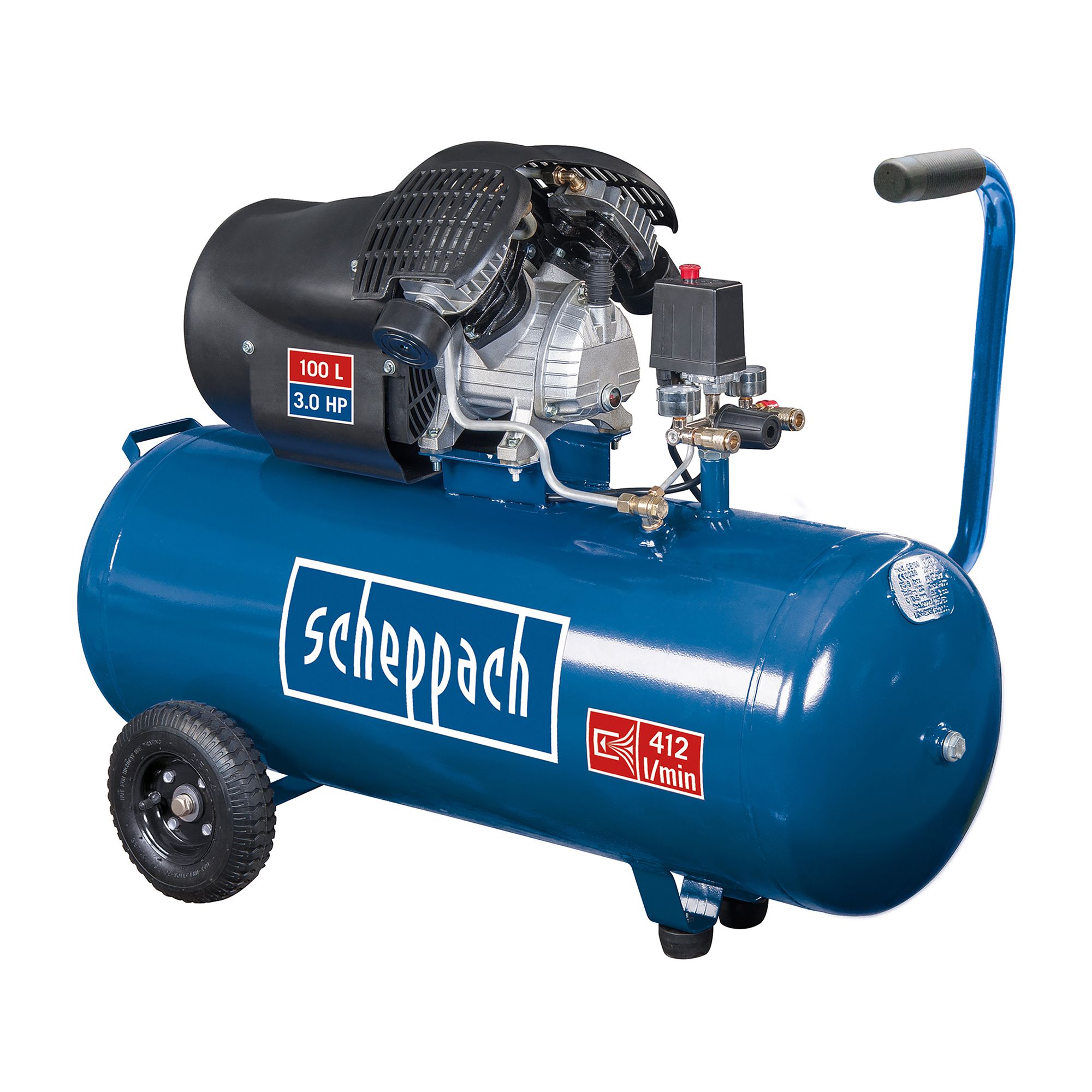 Scheppach Twin Cylinder 100L Corded Compressor HC100DC