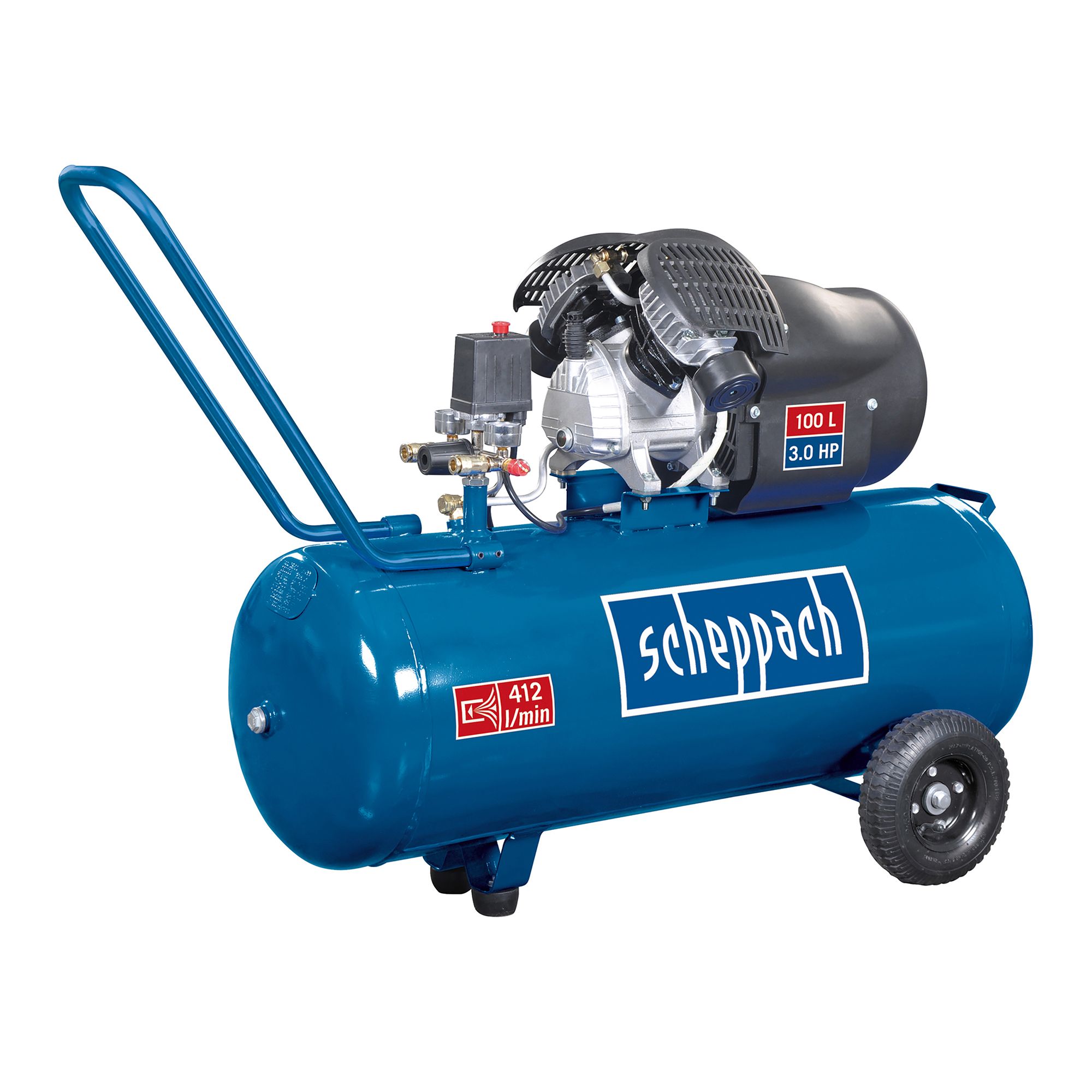 Scheppach Twin Cylinder 100L Corded Compressor HC100DC