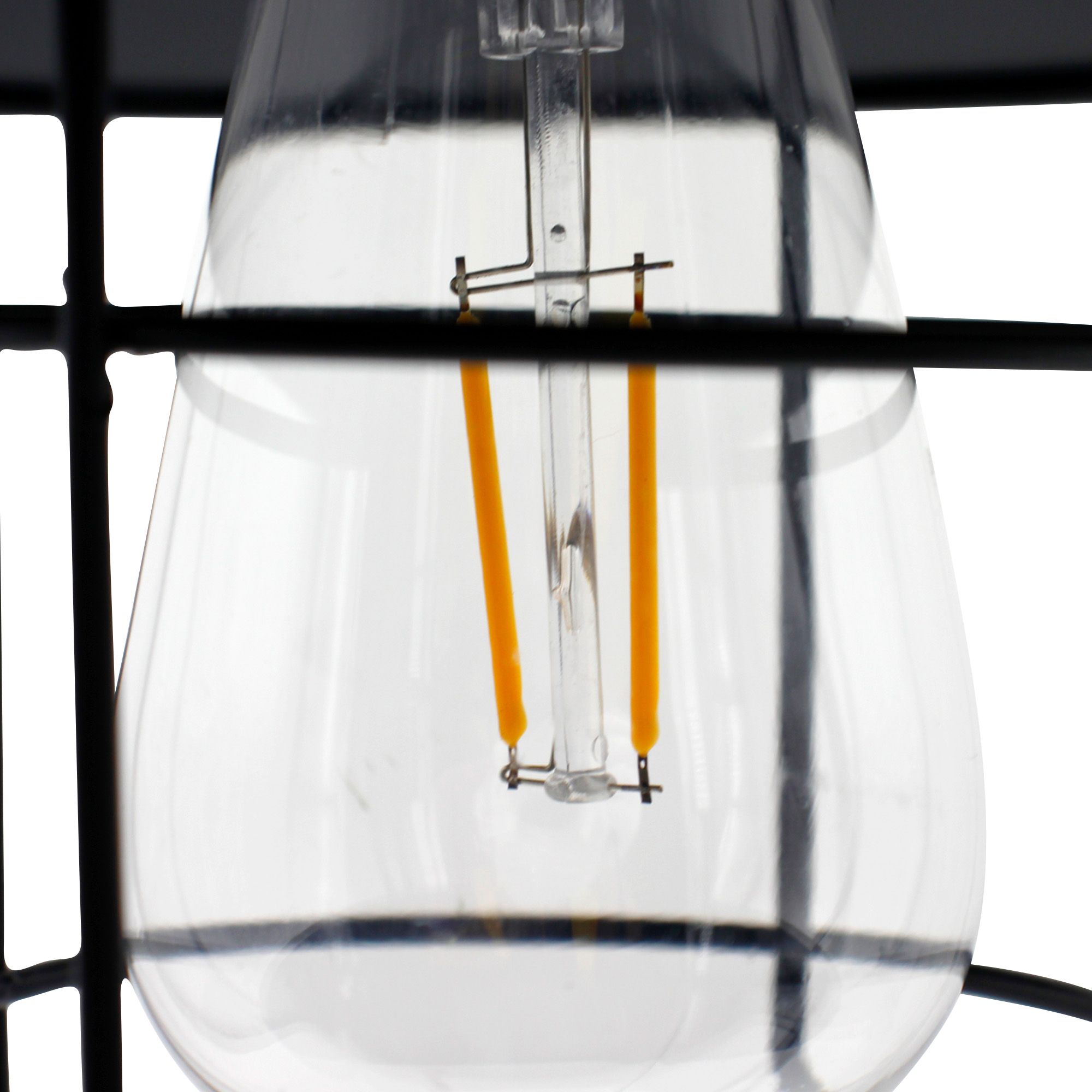 Scilla Black Solar-powered Integrated LED Outdoor Hanging lantern