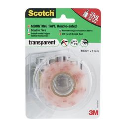 Scotch Acrylic Clear Mounting Tape (L)1.5m (W)19mm