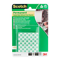 Scotch Grey Adhesive pad (L)25400mm (W)25.4mm, Pack of 16