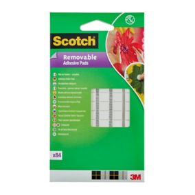 Scotch Polyisobutylene (PIB) White Mounting Tape (L)10m (W)8mm, Pack of 84