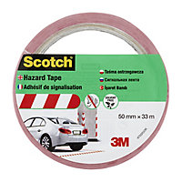 Scotch Red & white Tape (L)33m (W)50mm