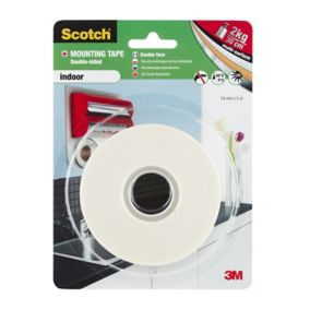 Scotch White Mounting Tape (L)5m (W)19mm