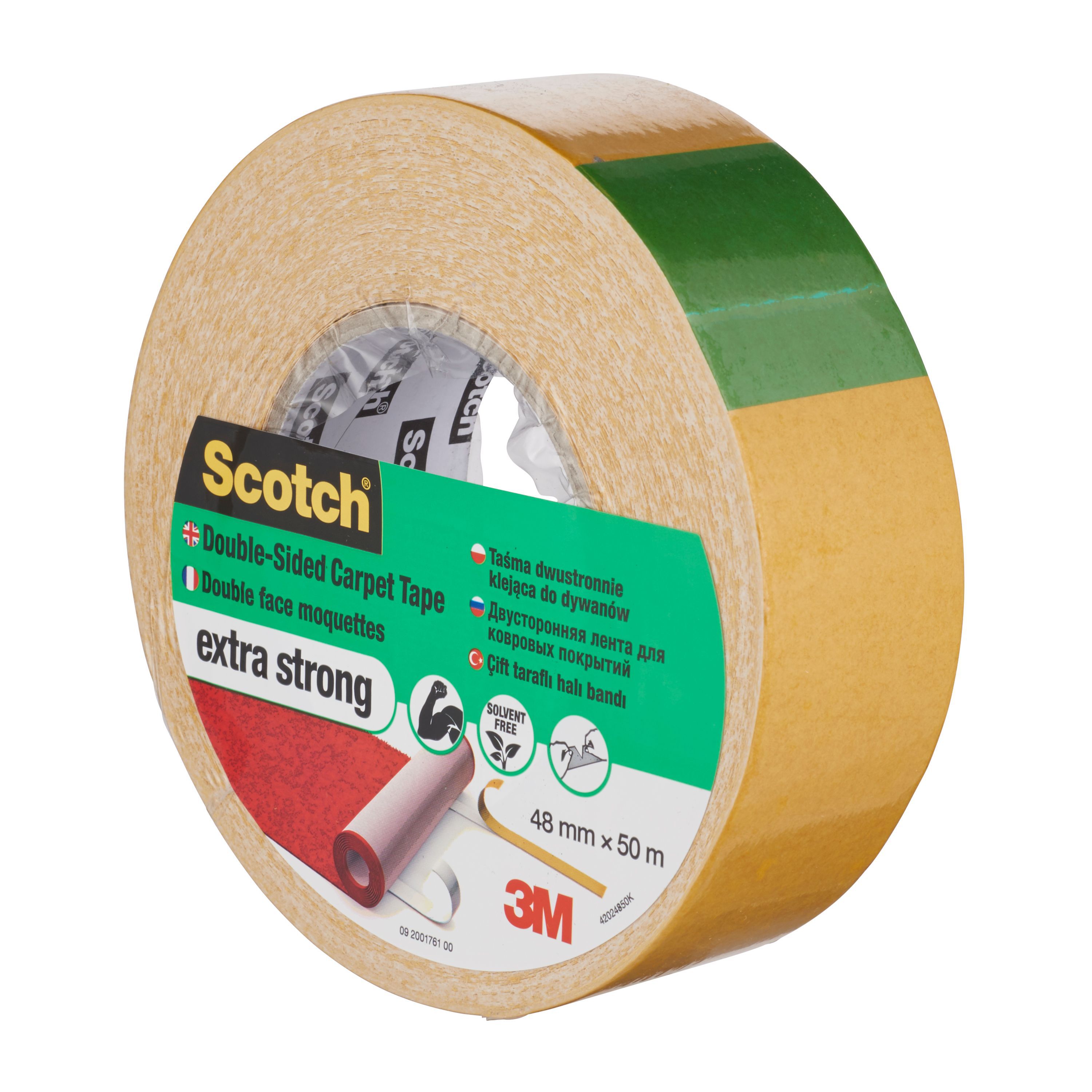 Scotch® Double-Sided Carpet Tape, 1.5 inch x 42 feet