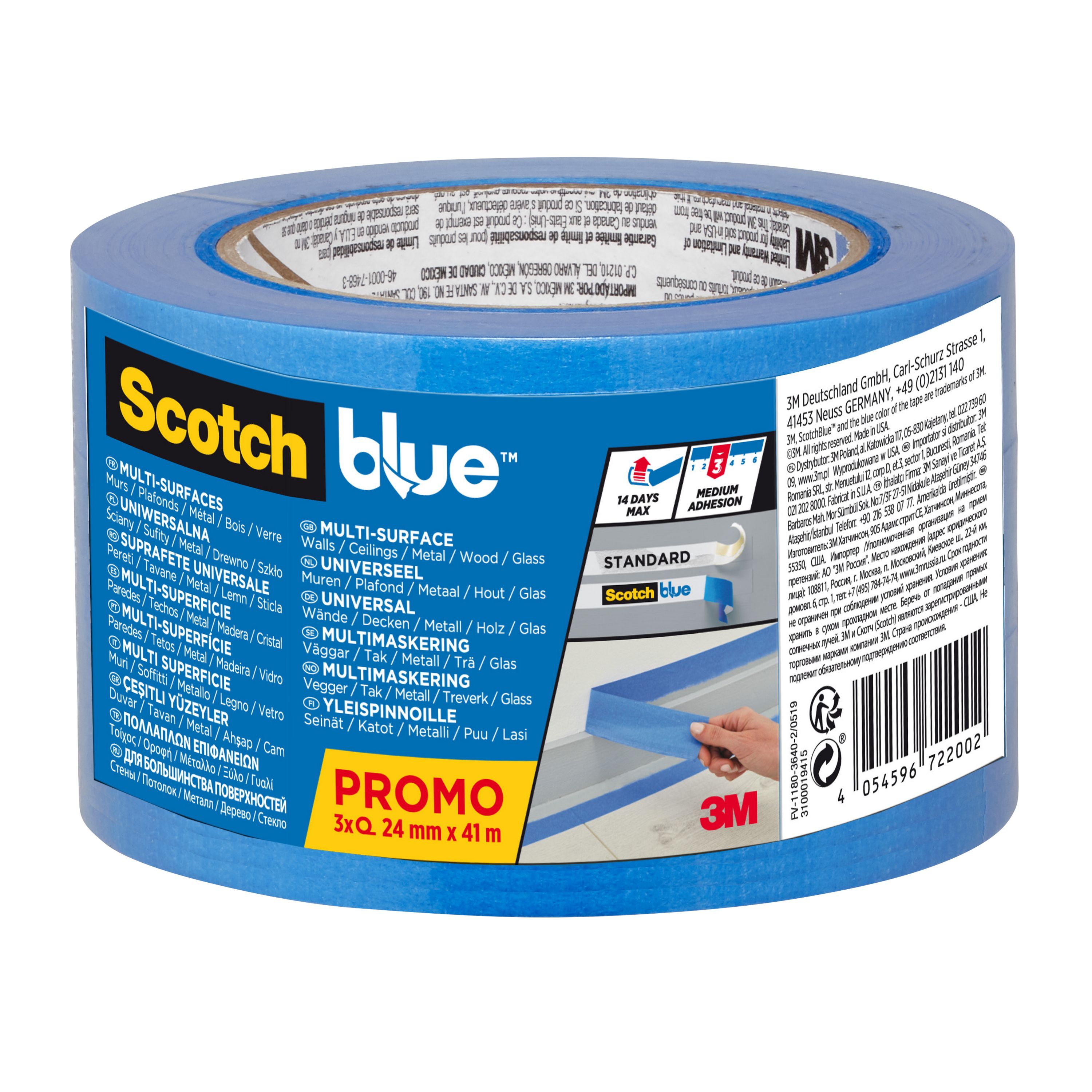 3M 84-235 Scotch Blue Masking Tape - 180' x 2